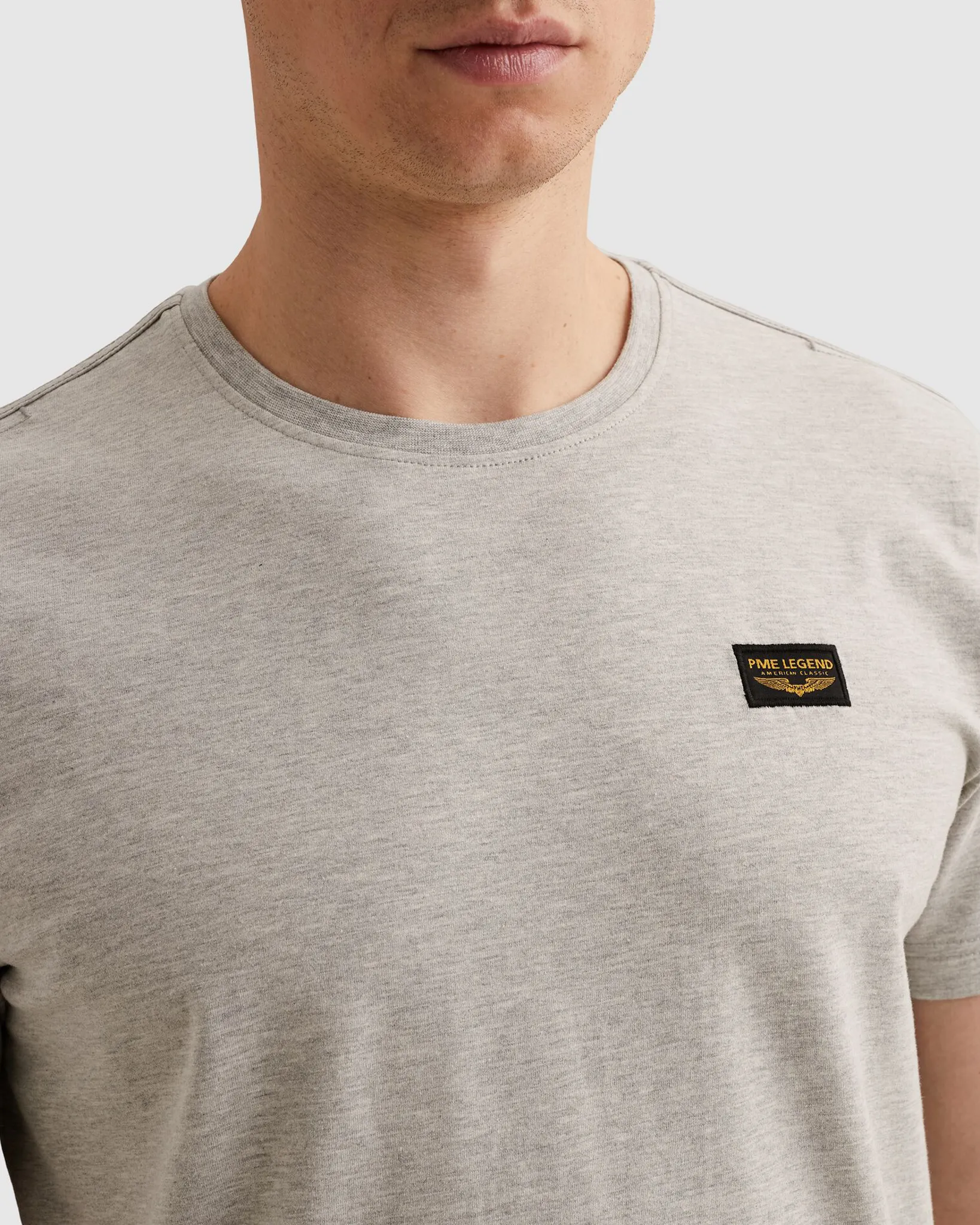 PME Legend American Classic T-shirt Licht grijs 108213-001-L