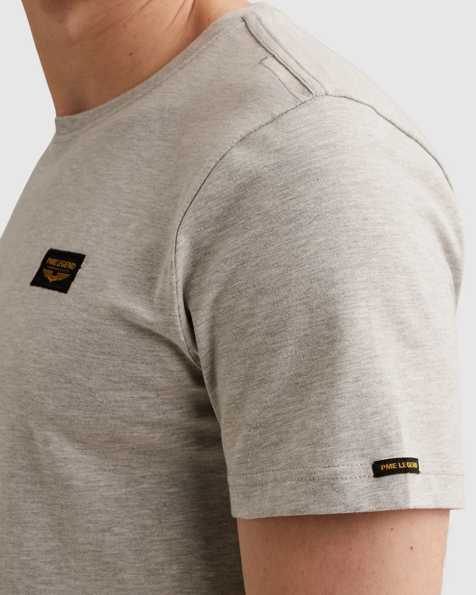 PME Legend American Classic T-shirt Licht grijs 108213-001-L