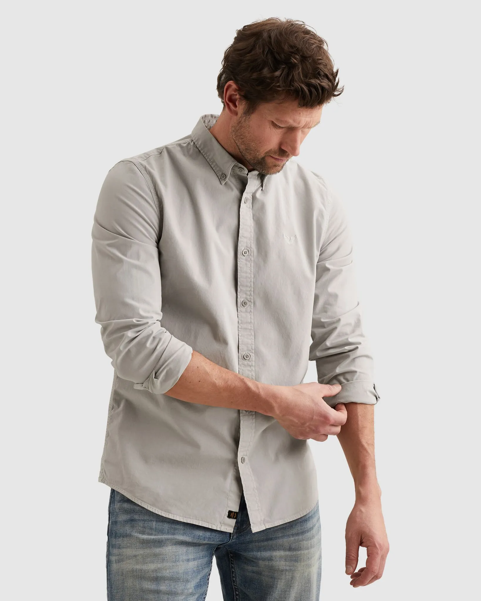 PME Legend Casual Overhemd LM Donker blauw 108214-001-L