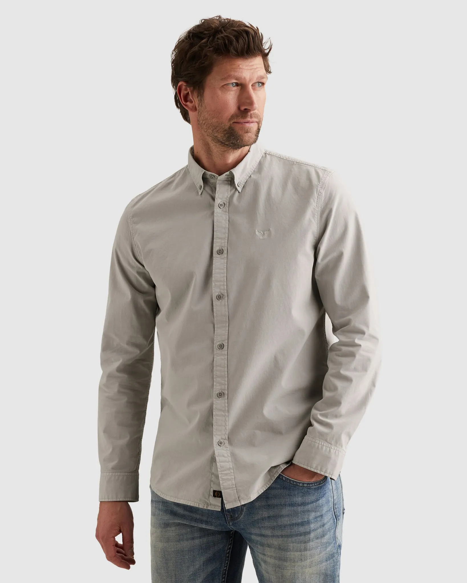 PME Legend Casual Overhemd LM Donker blauw 108214-001-L