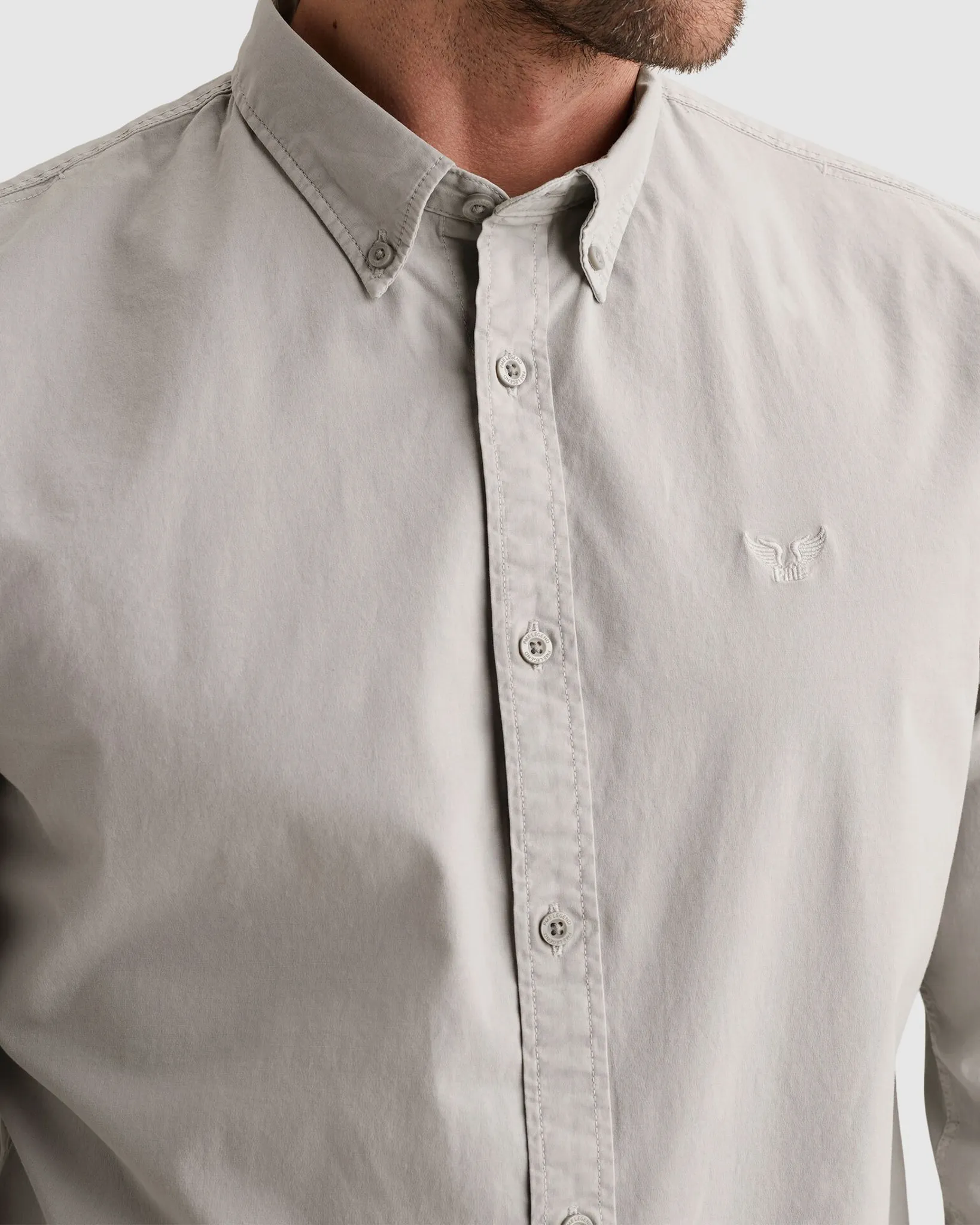 PME Legend Casual Overhemd LM Donker blauw 108214-001-L