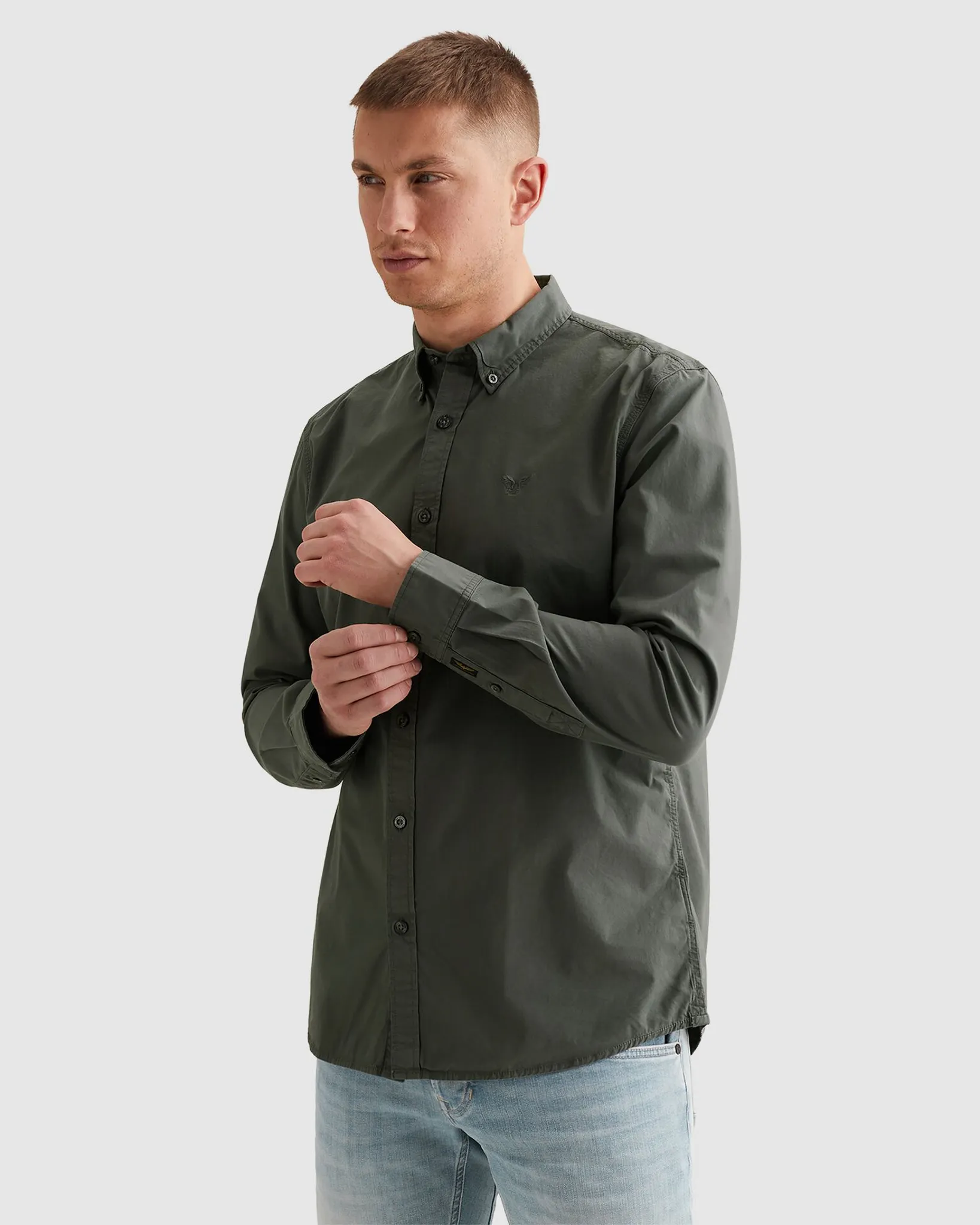 PME Legend Casual Overhemd LM Groen 108215-001-L