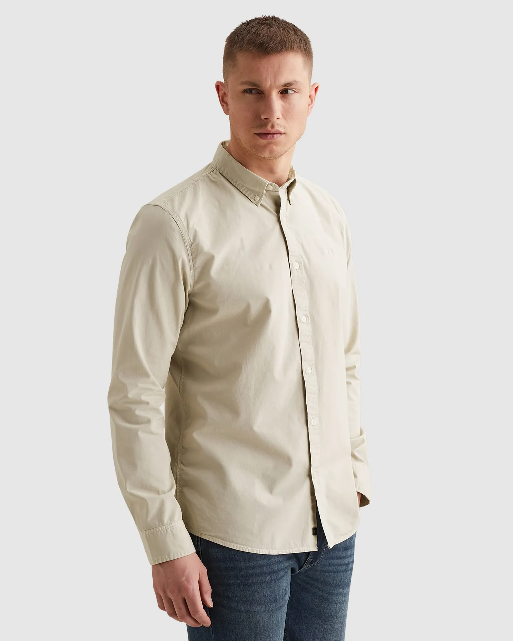 PME Legend Casual Overhemd LM Zilver 108216-001-L