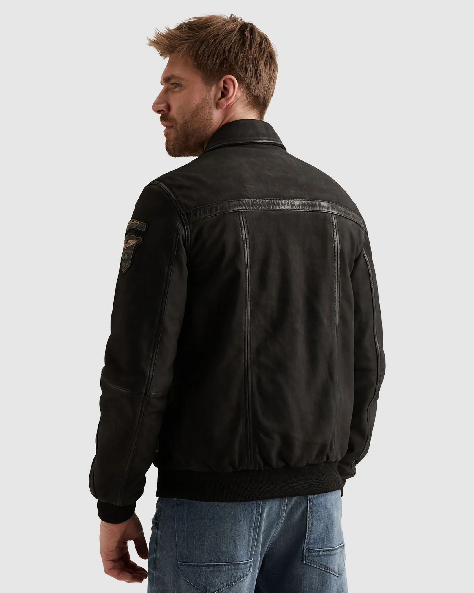 PME Legend Summer Hudson Leren Jas Off white 108227-001-L