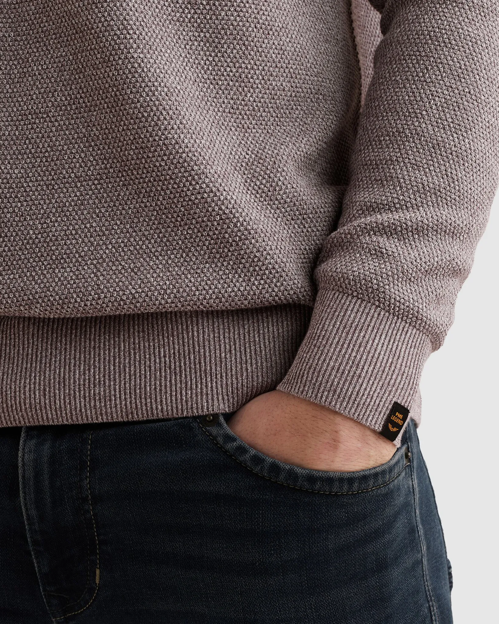 PME Legend Trui Ronde hals Donker grijs 108249-001-L