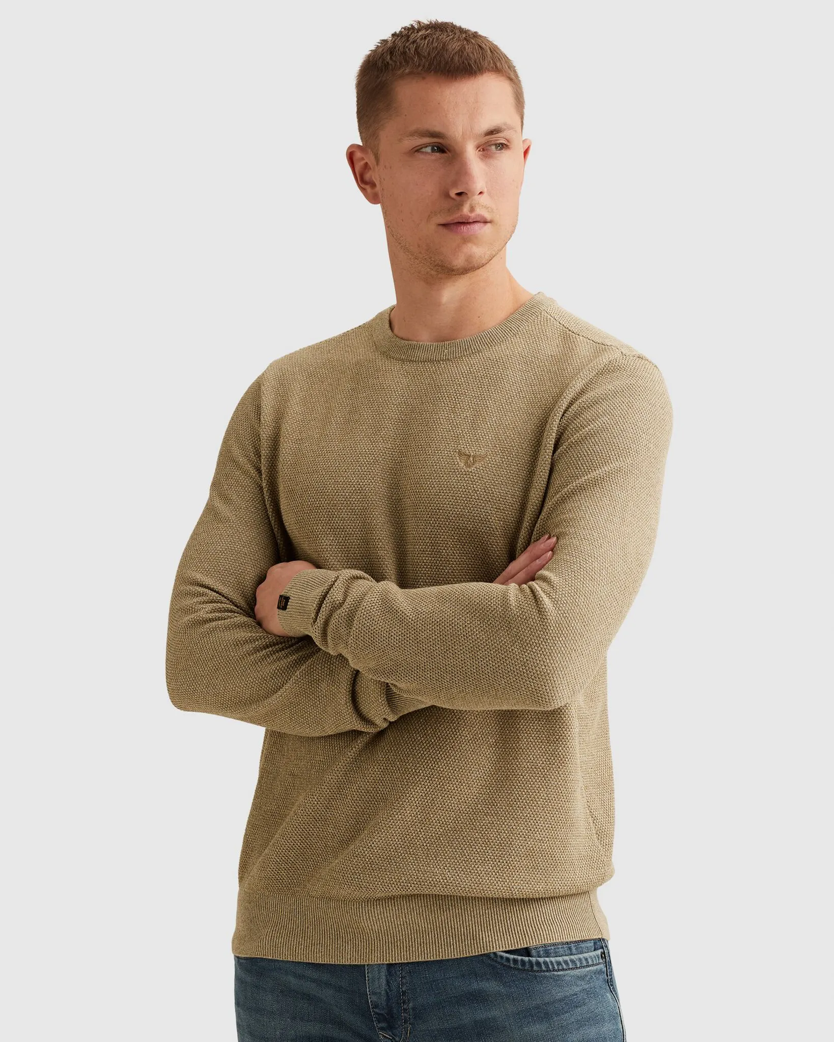 PME Legend Trui Ronde hals Groen 108251-001-L