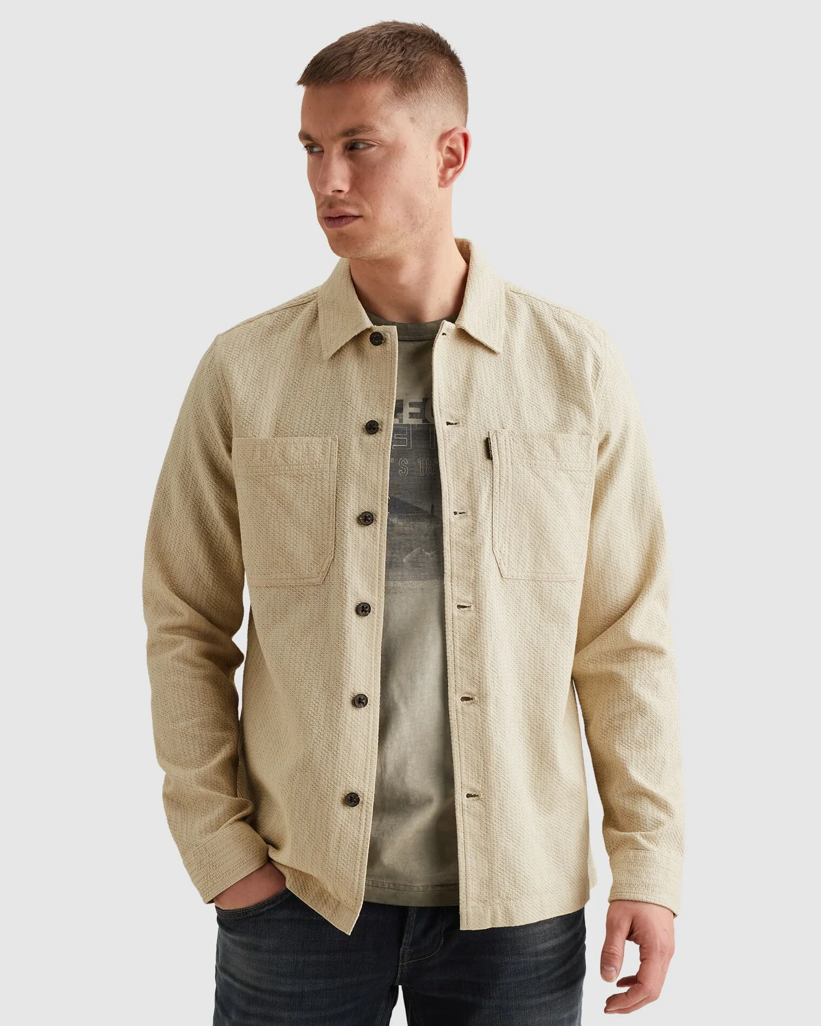 PME Legend Overshirt Wit 108254-001-L