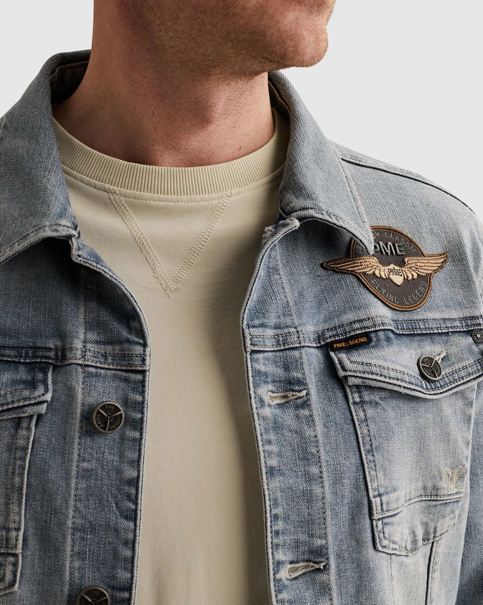 PME Legend Denim Jack Licht blauw 108263-001-L