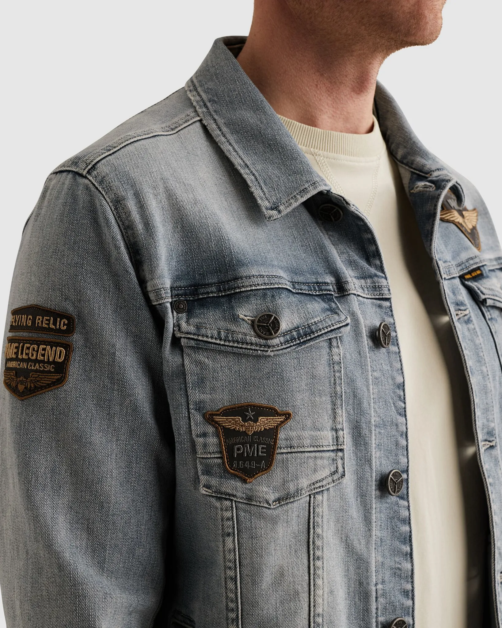 PME Legend Denim Jack Licht blauw 108263-001-L