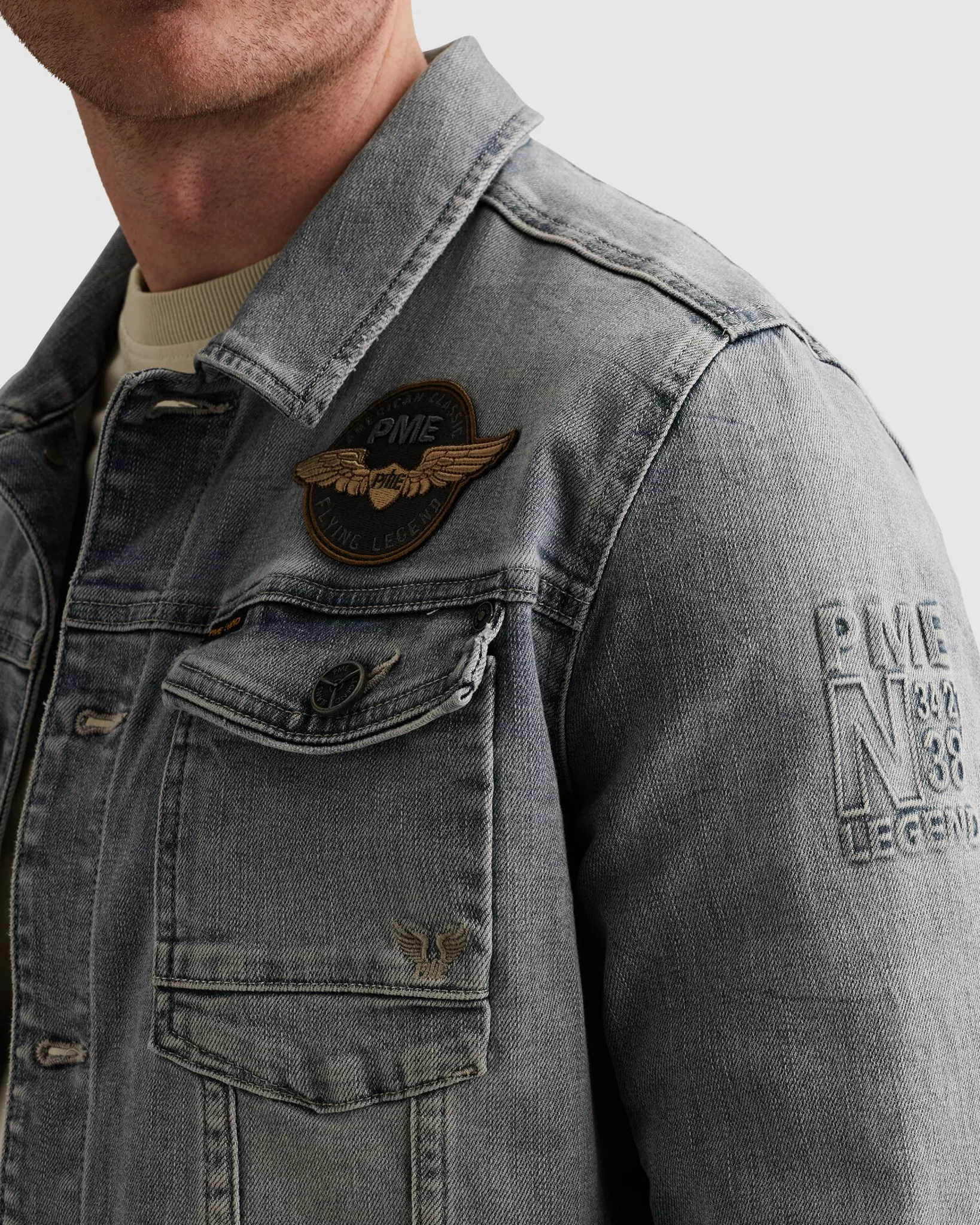 PME Legend Denim Jack Licht blauw 108263-001-L