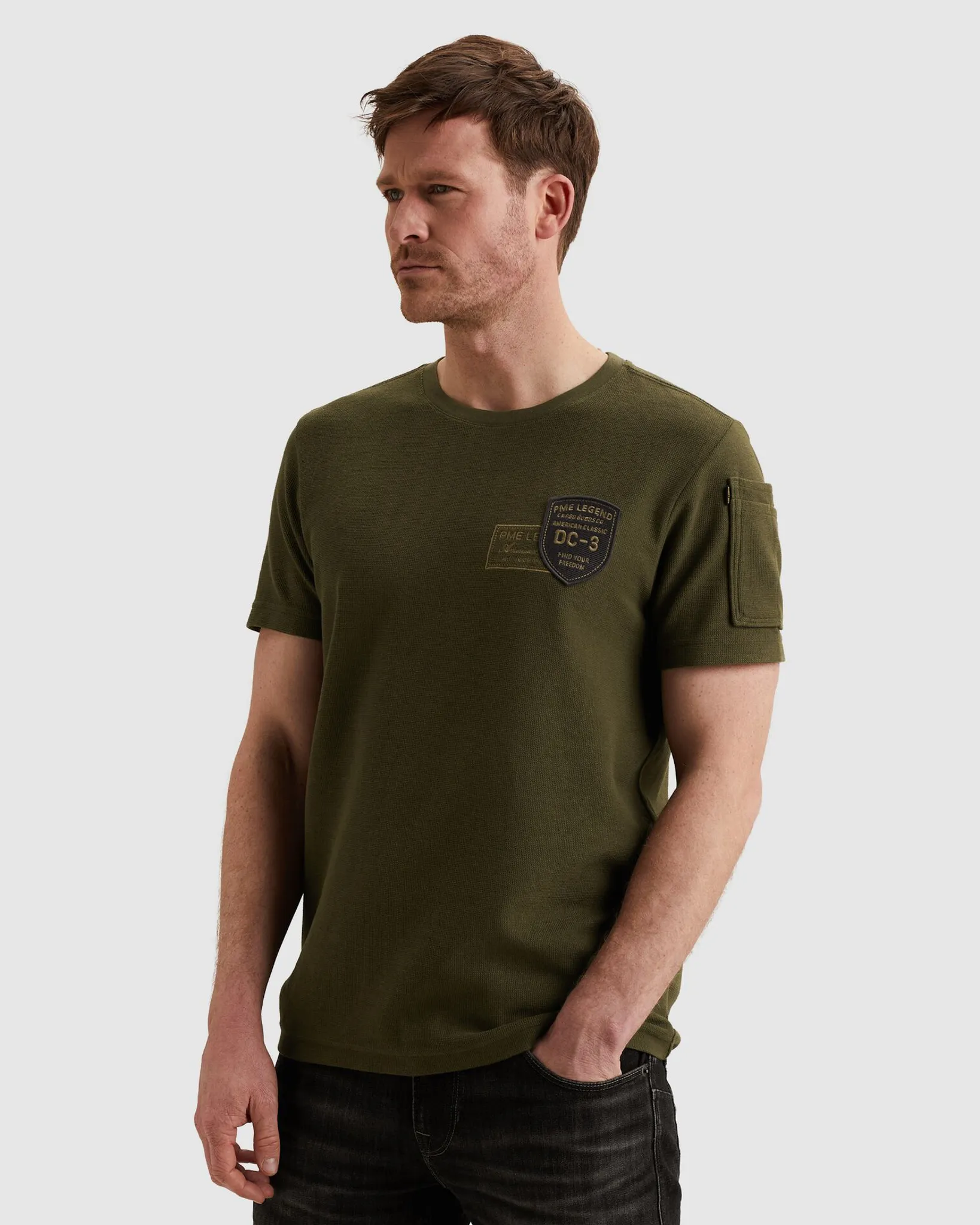 PME Legend T-shirt Licht bruin 108264-001-L