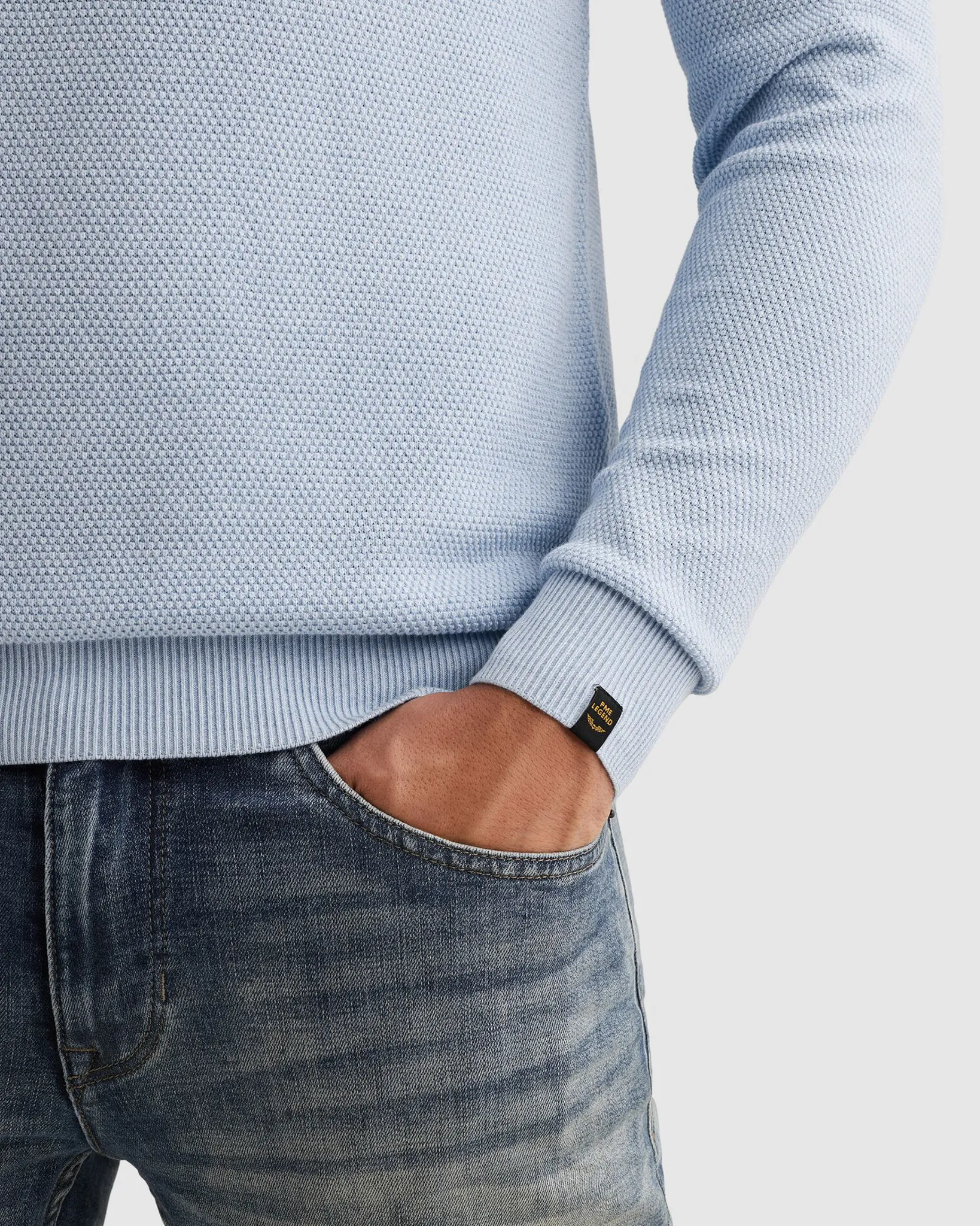 PME Legend Trui Ronde hals Blauw 108275-001-L