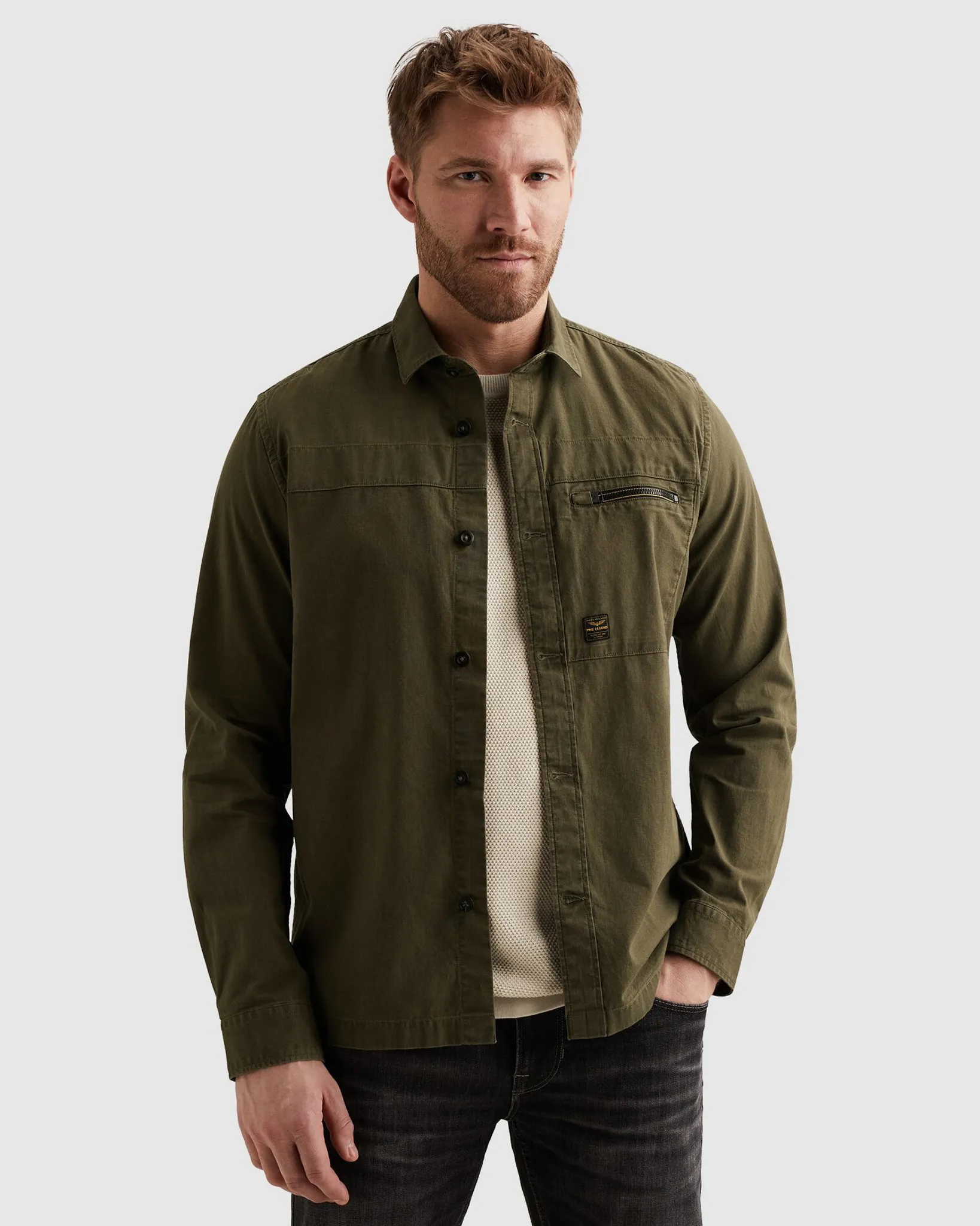 PME Legend Casual Overhemd Licht bruin 108276-001-L