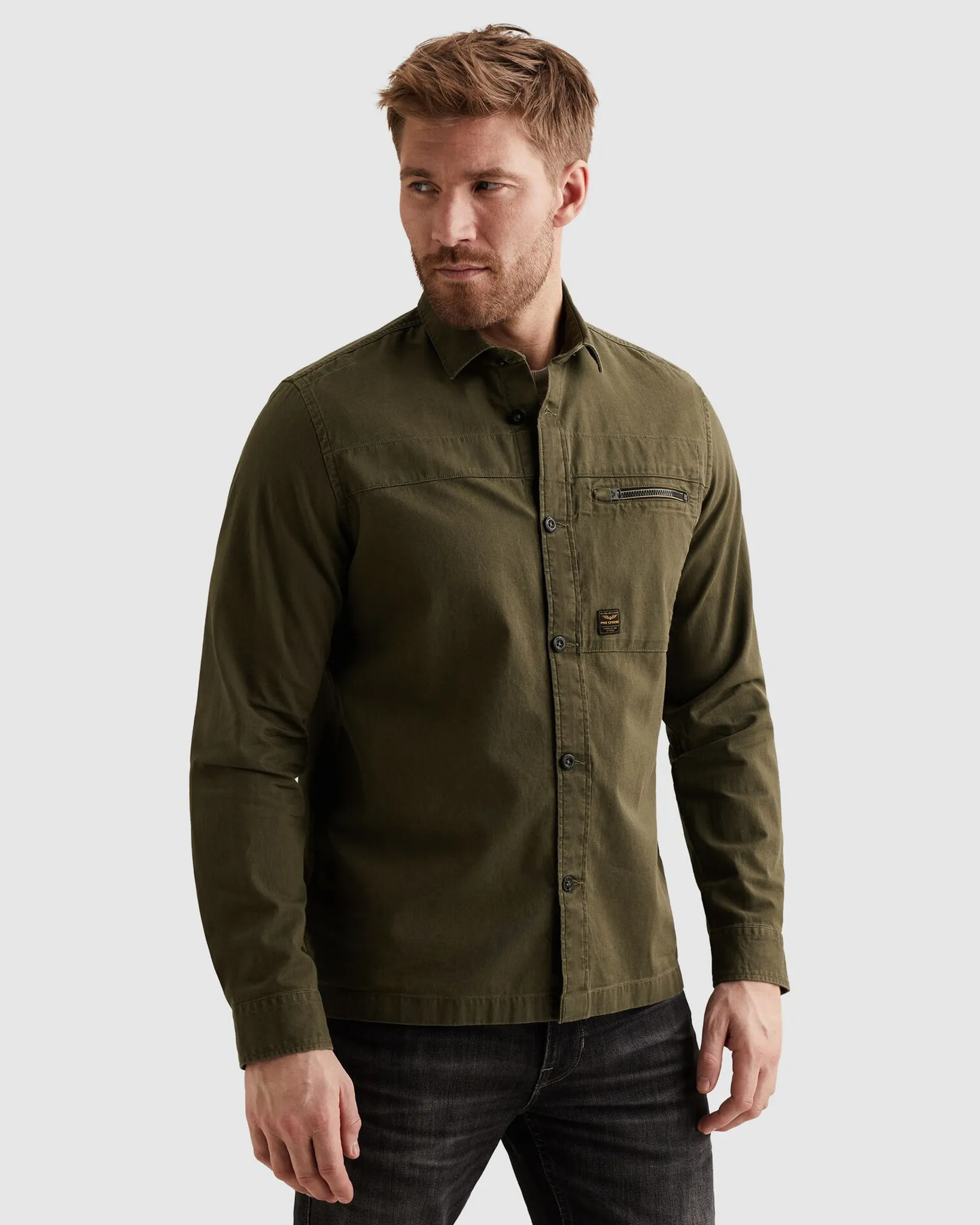 PME Legend Casual Overhemd Licht bruin 108276-001-L