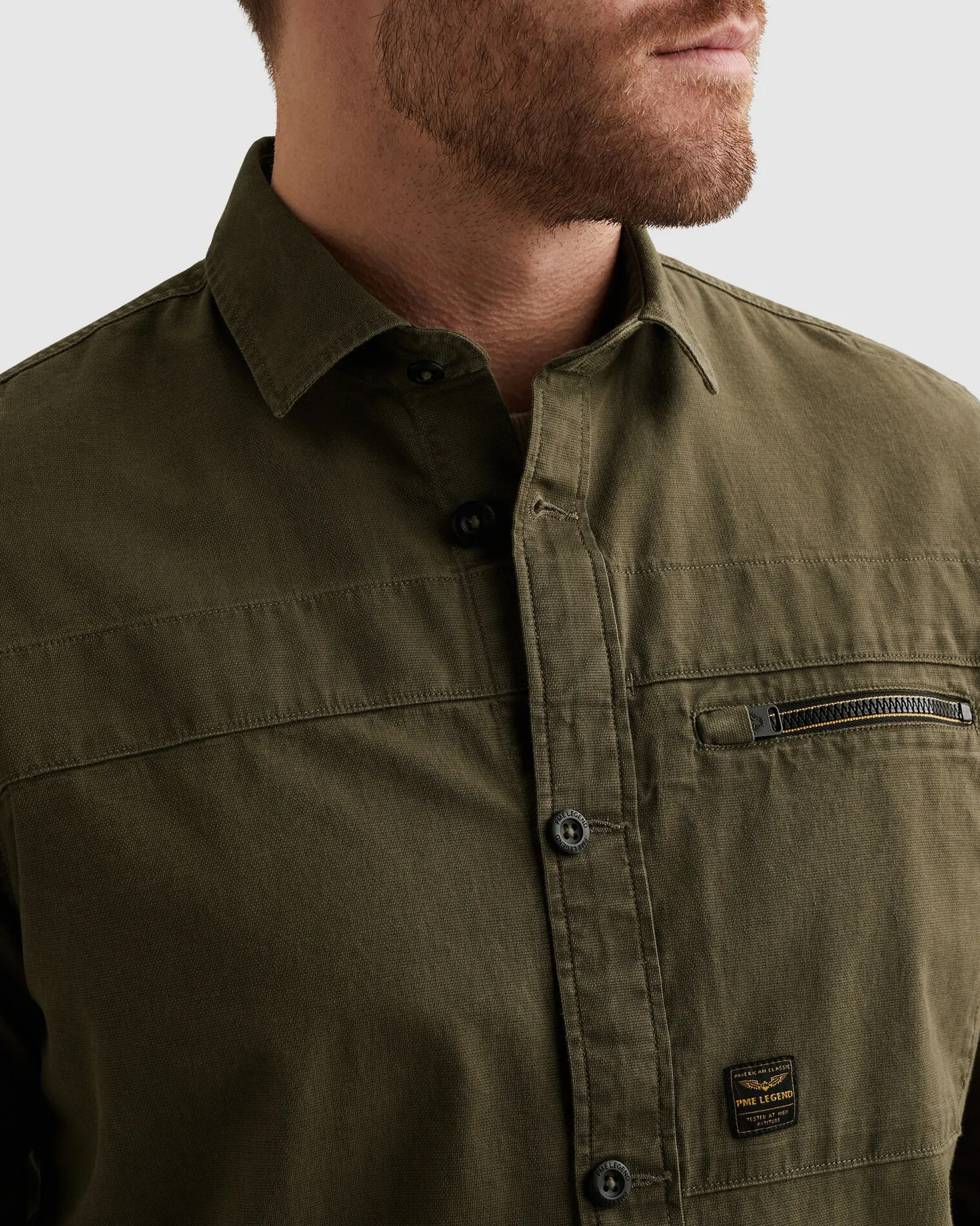 PME Legend Casual Overhemd Licht bruin 108276-001-L