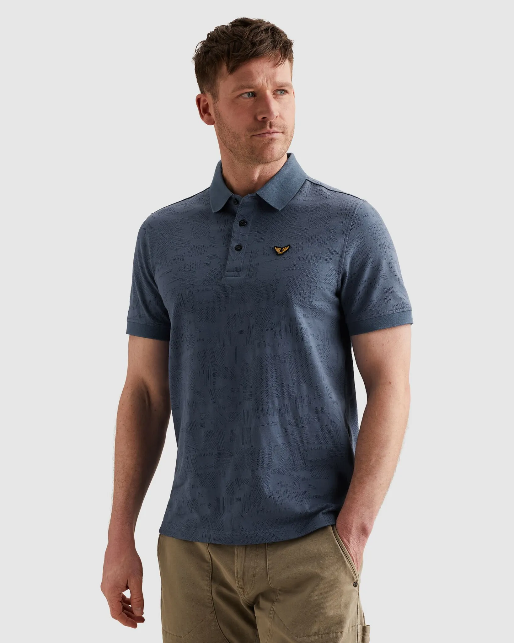 PME Legend Polo Licht blauw 108290-001-L