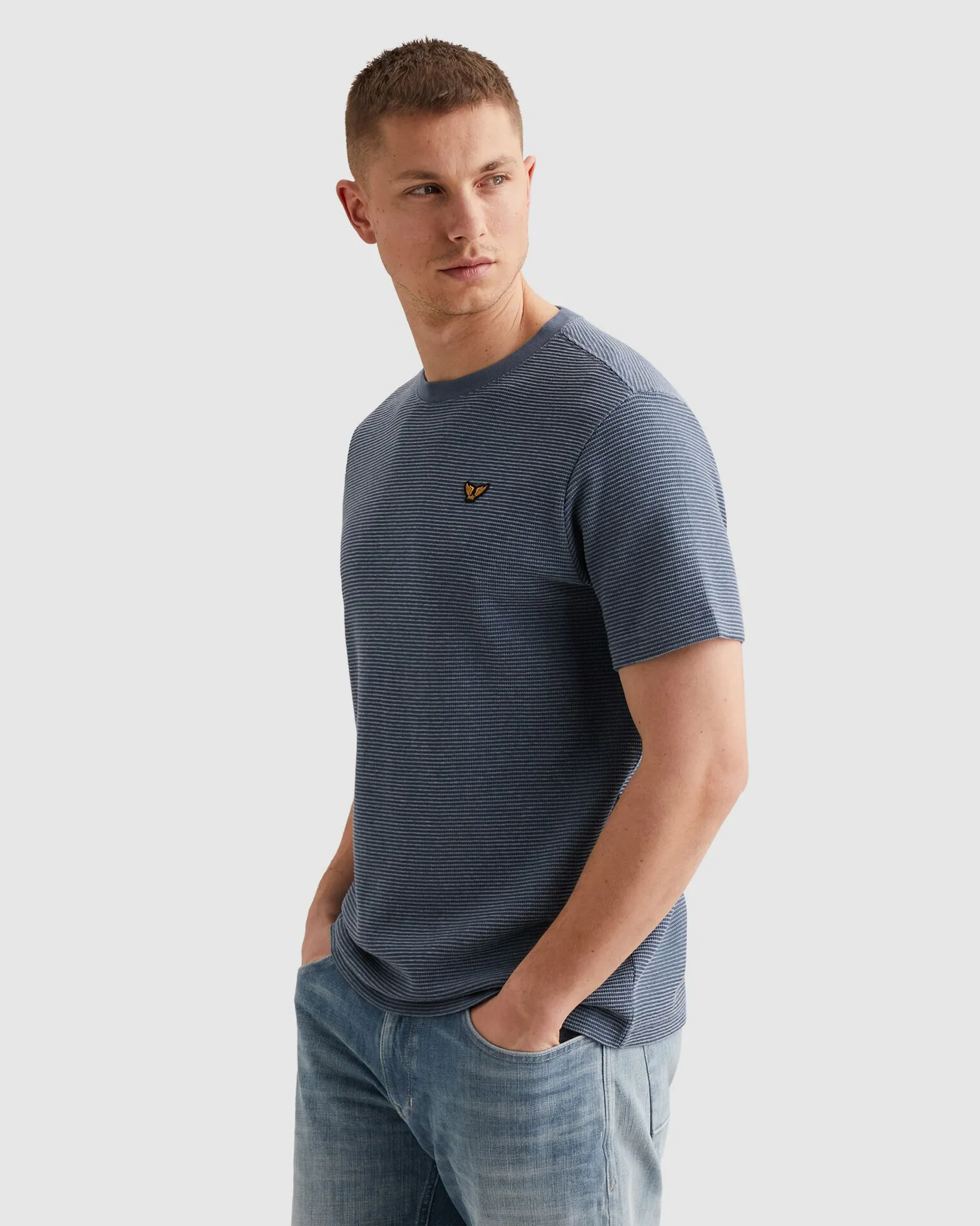 PME Legend T-shirt Licht blauw 108310-001-L