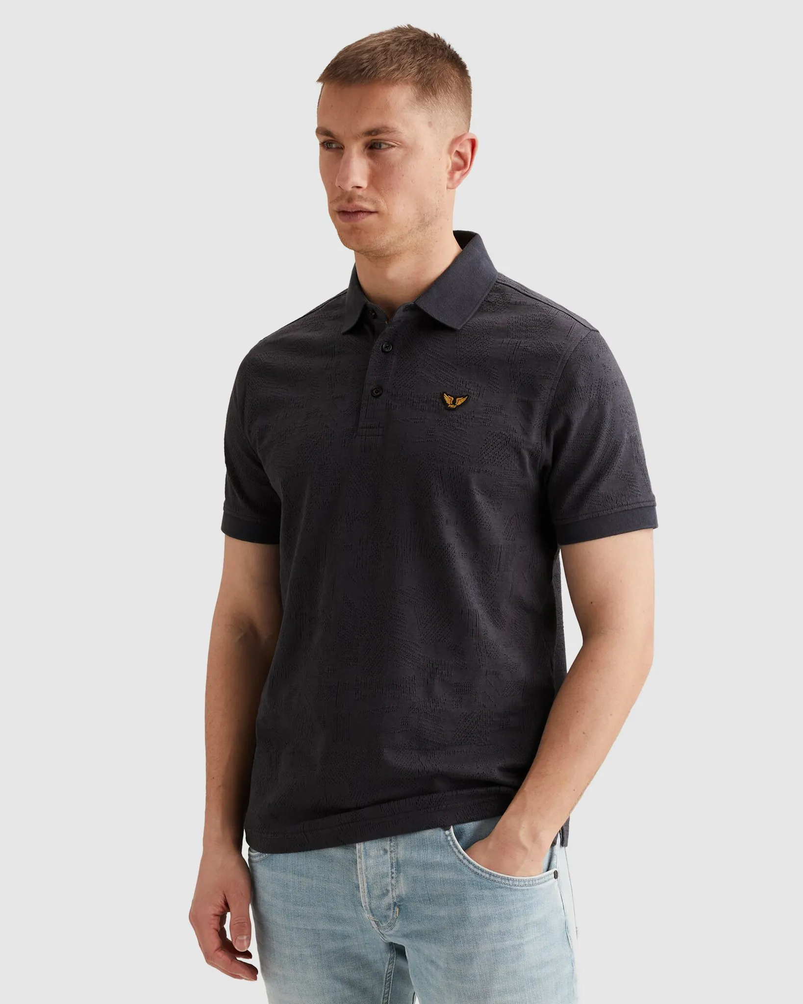 PME Legend Polo Donker grijs 108337-001-L