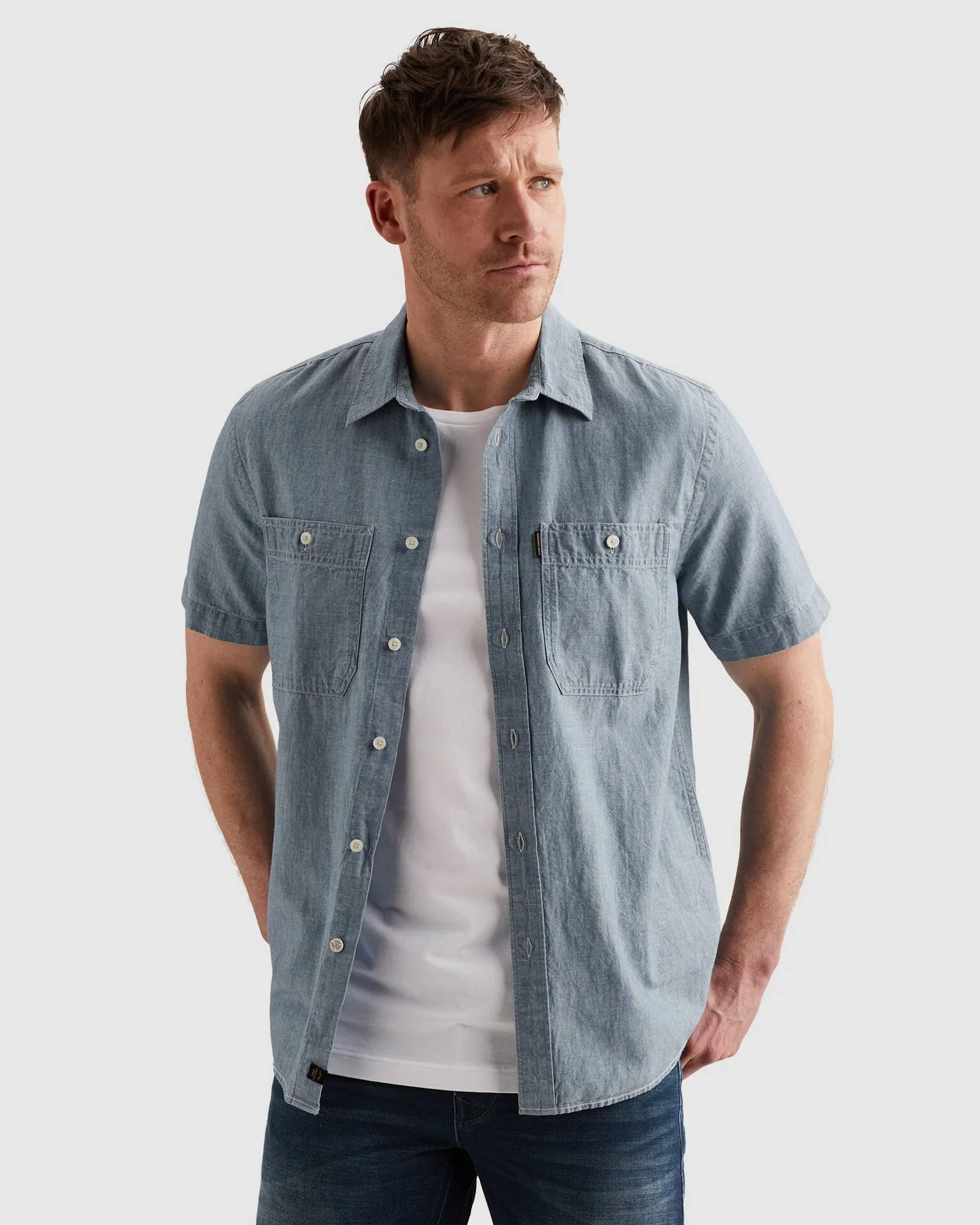 PME Legend Casual shirt Blauw 108338-001-L