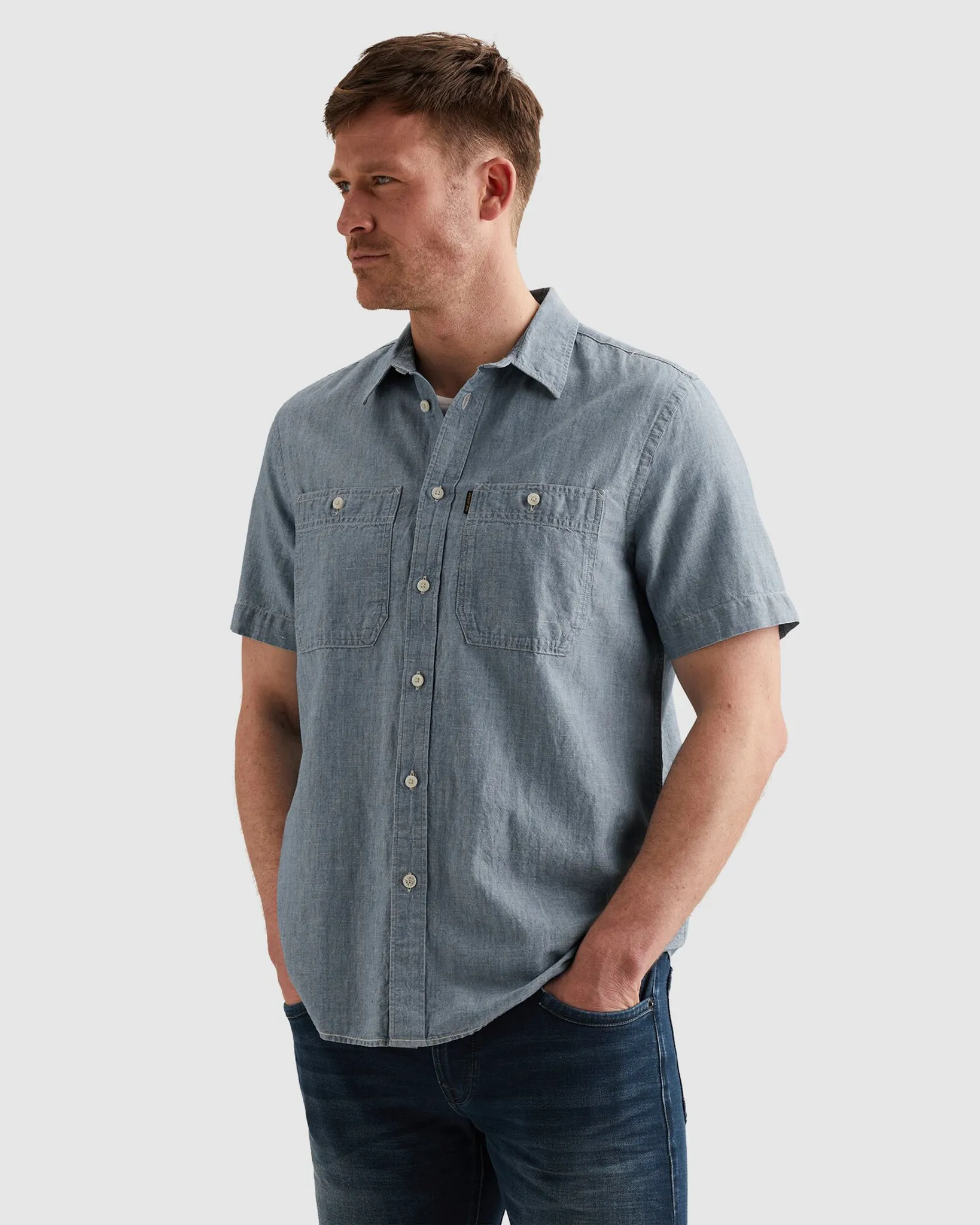 PME Legend Casual shirt Blauw 108338-001-L