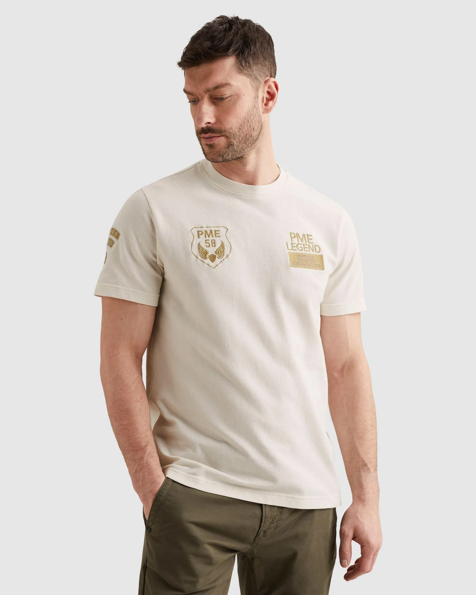 PME Legend T-shirt  Wit 108353-001-L