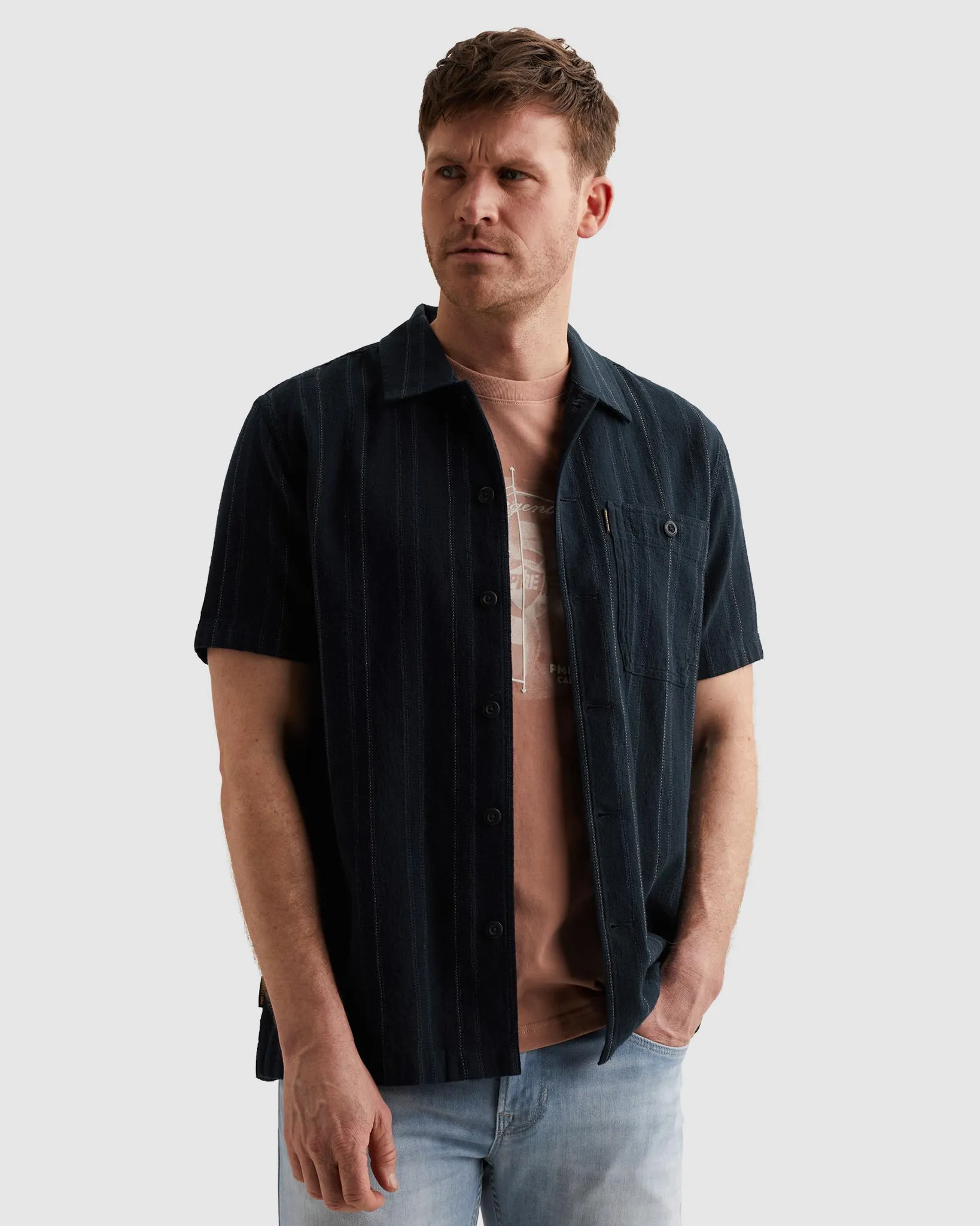 PME Legend Casual shirt Blauw 108404-001-L