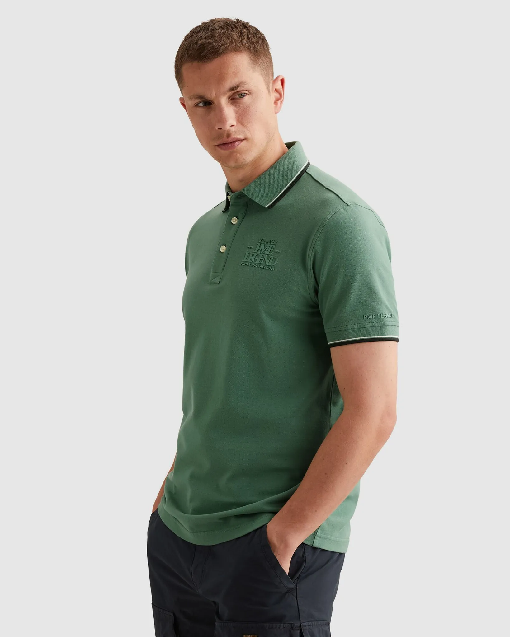 PME Legend Polo Blauw 108415-001-L