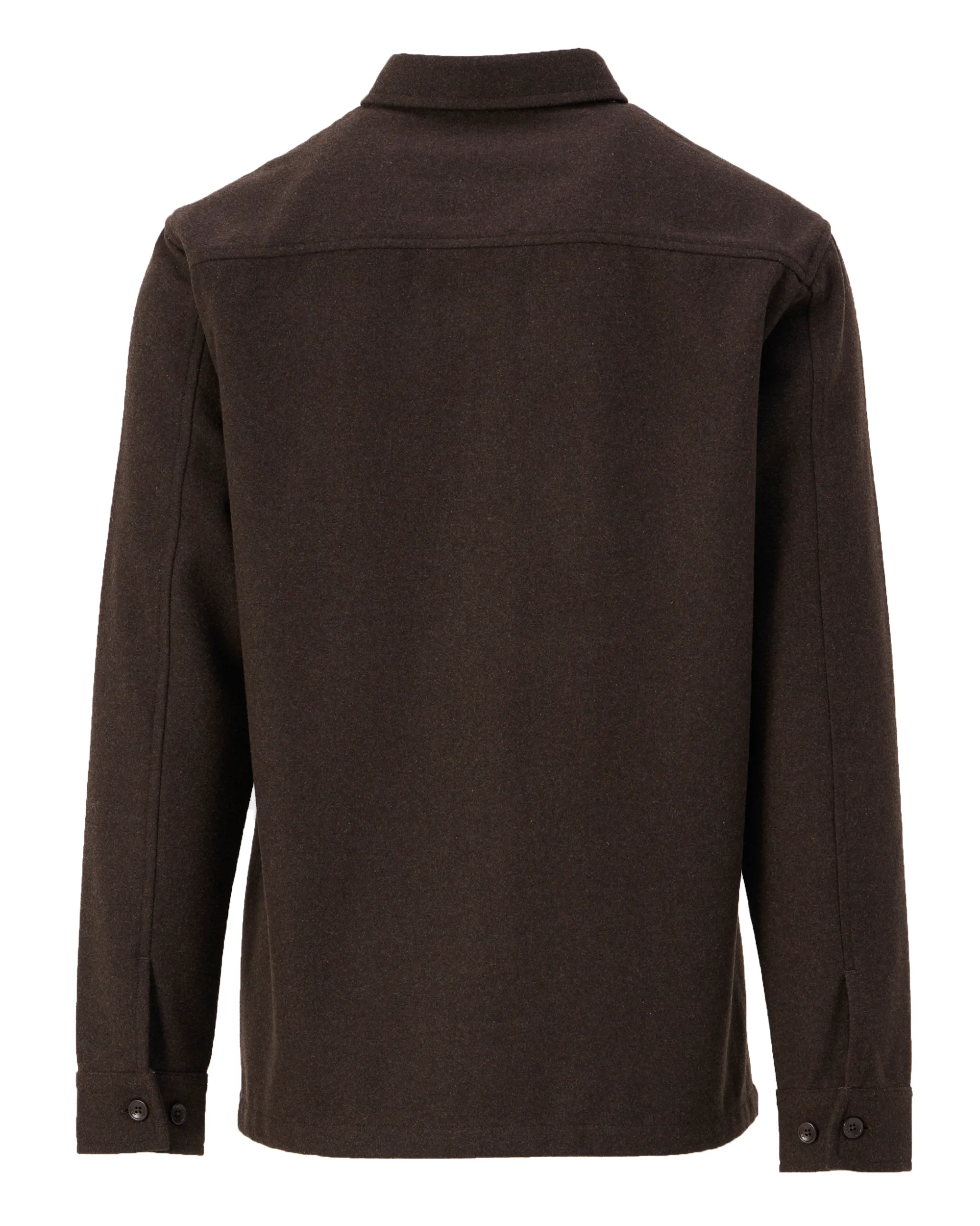 J.C. RAGS Ace Wool Overshirt Brown melange 108436-001-L
