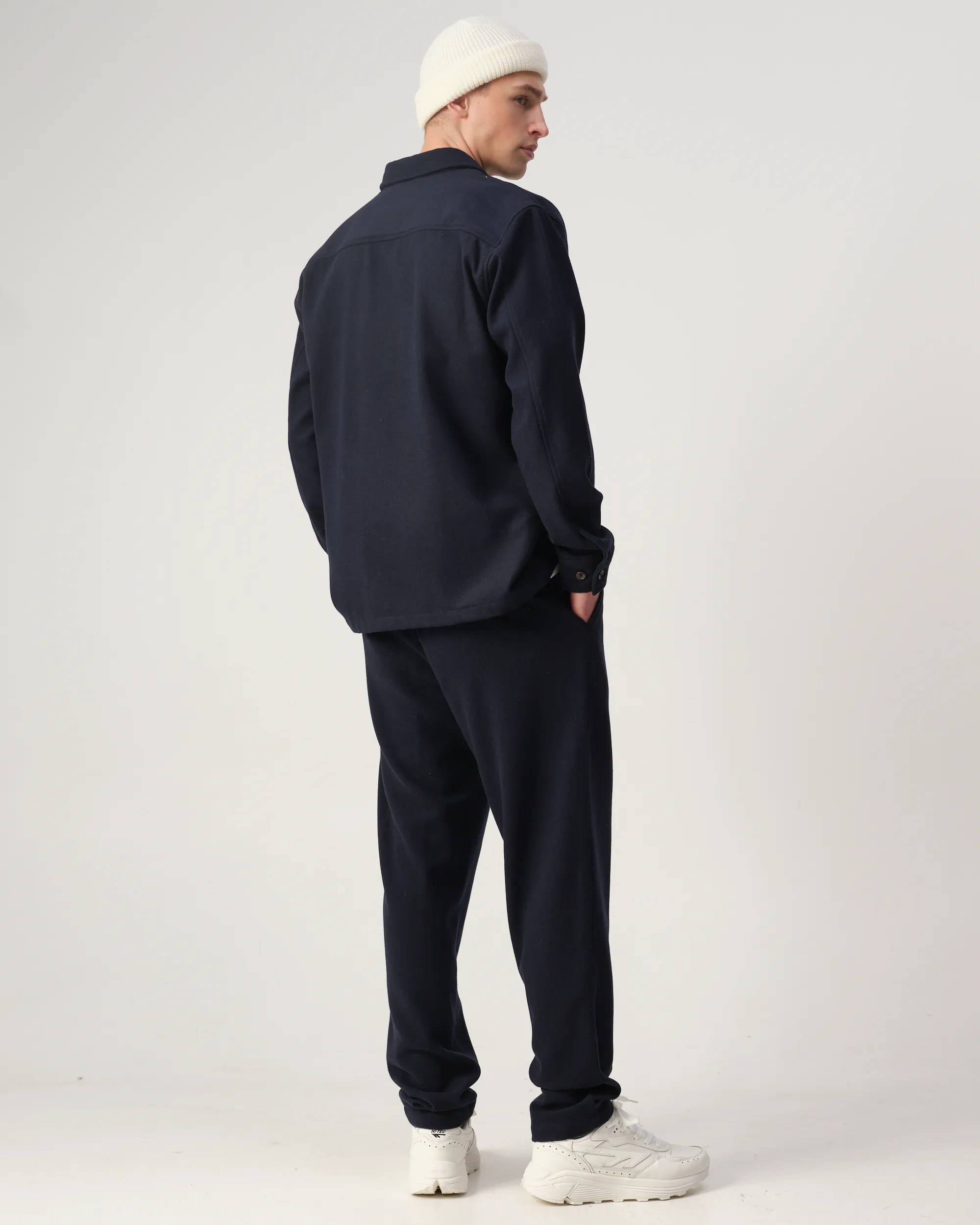 J.C. RAGS Ace Wool Overshirt Sky Captain melange 108436-002-L