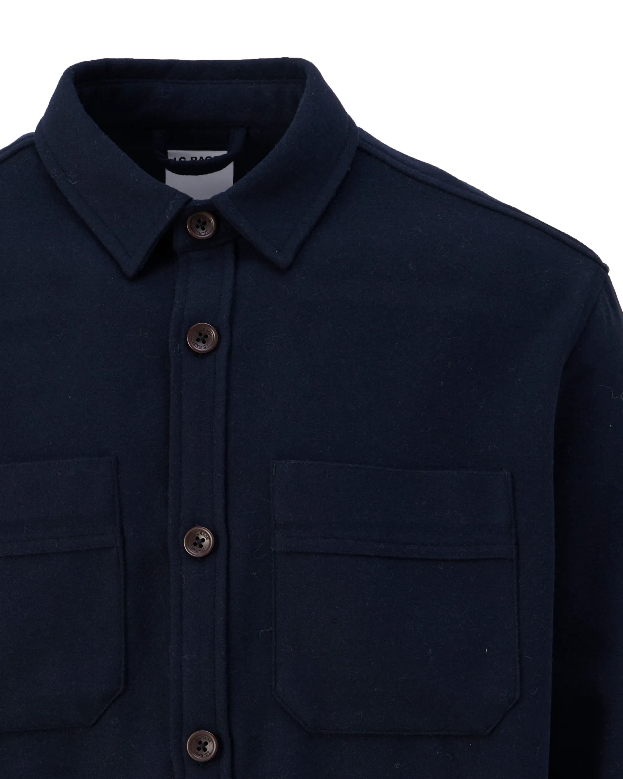 J.C. RAGS Ace Wool Overshirt Sky Captain melange 108436-002-L