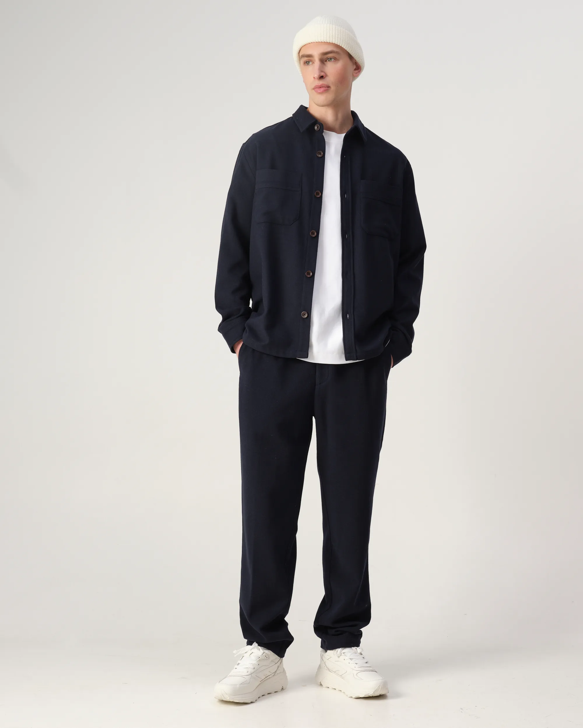 J.C. RAGS Dave Wool Pantalon Sky Captain melange 108437-002-L