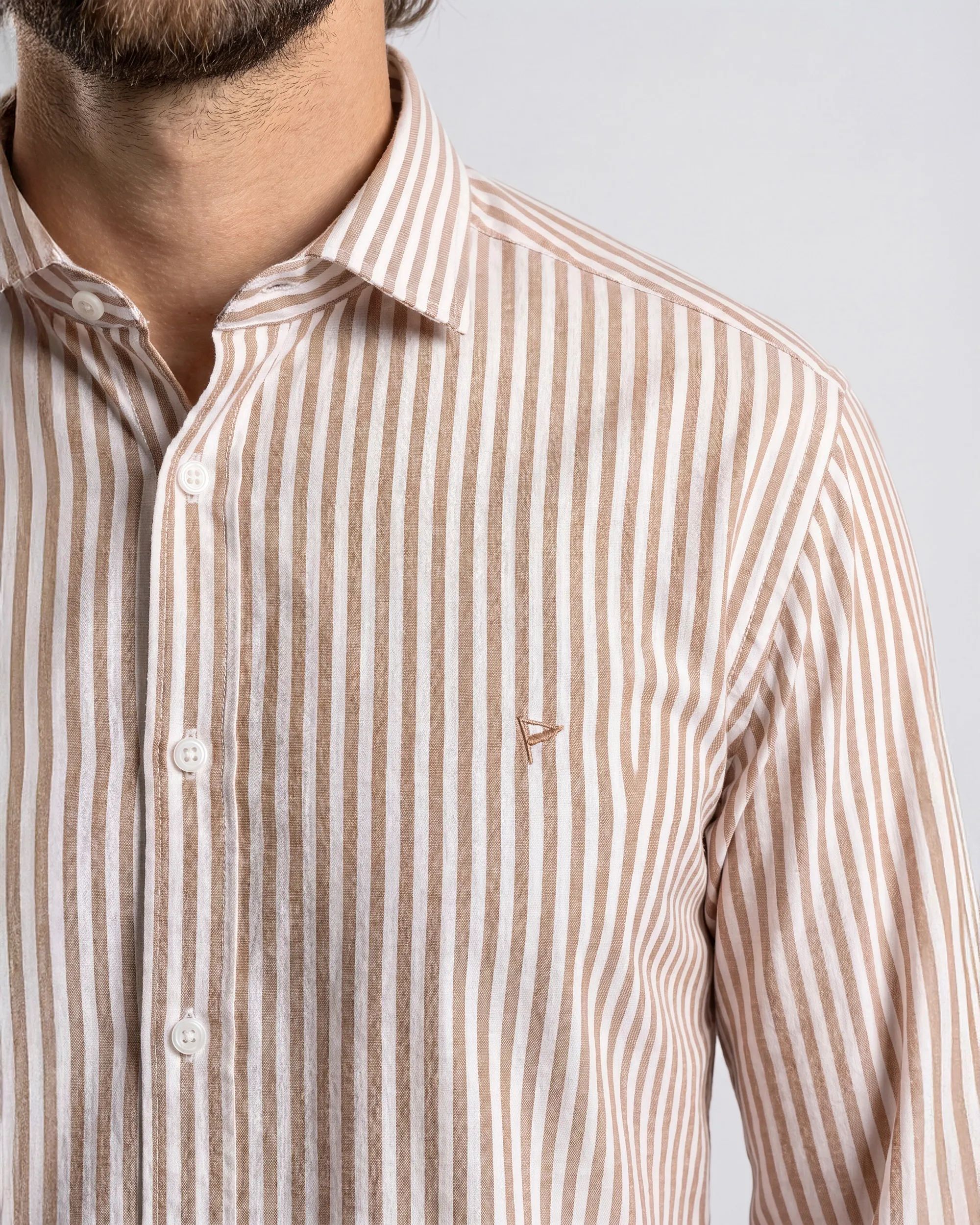 Campbell Casual Overhemd LM Sequoia brown 108442-002-L