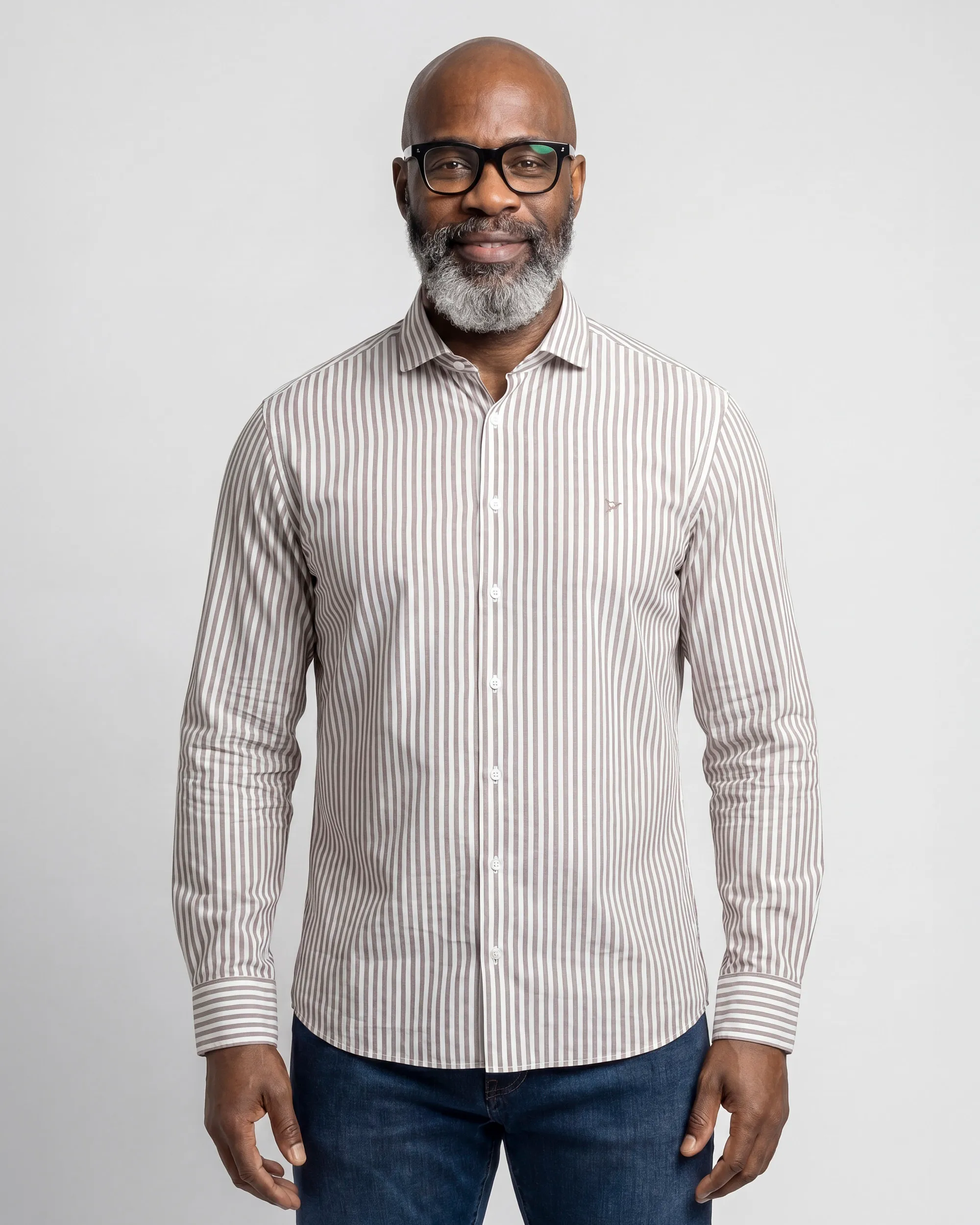 Campbell Casual Overhemd LM Coffee Bean brown 108442-004-L