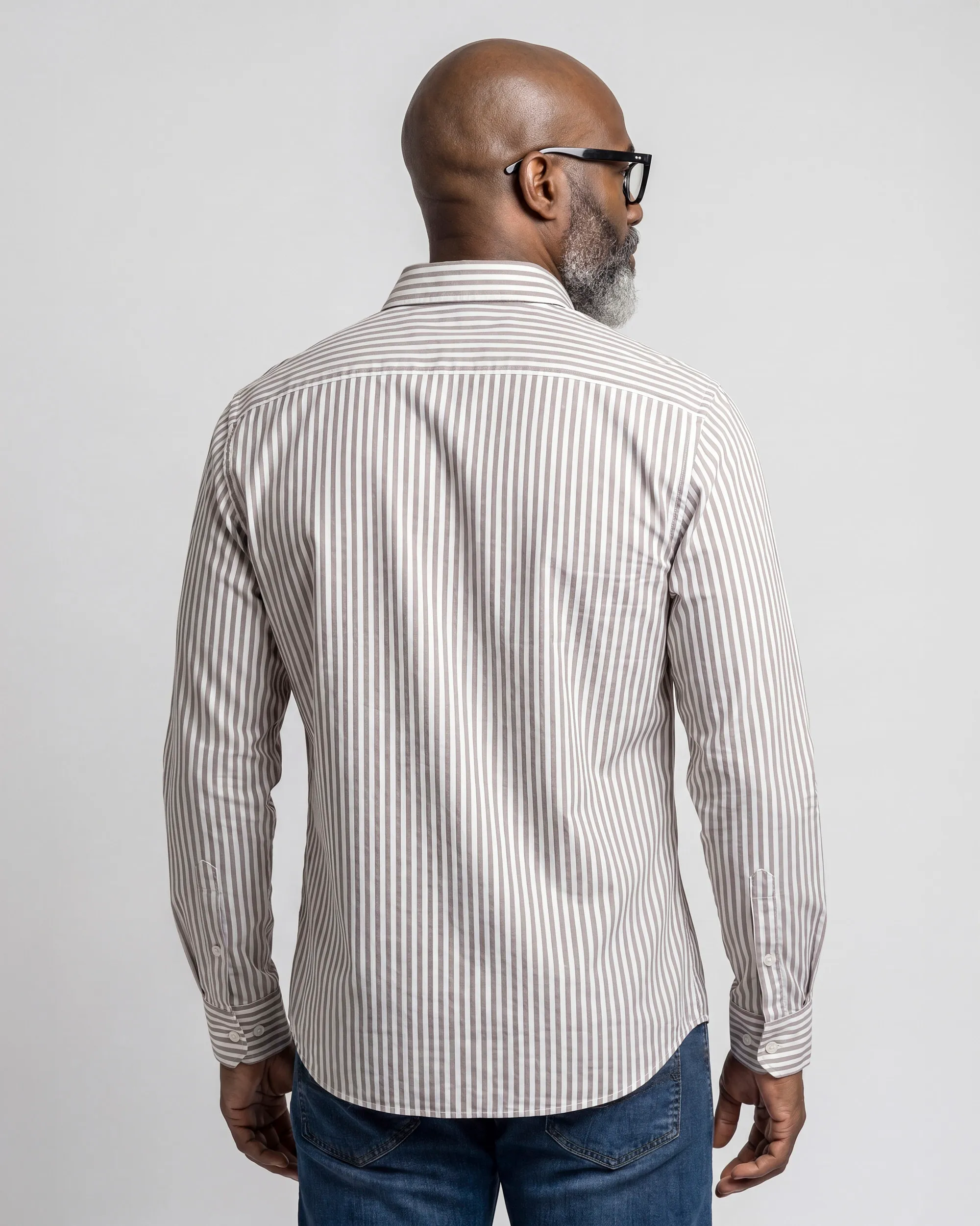 Campbell Casual Overhemd LM Coffee Bean brown 108442-004-L
