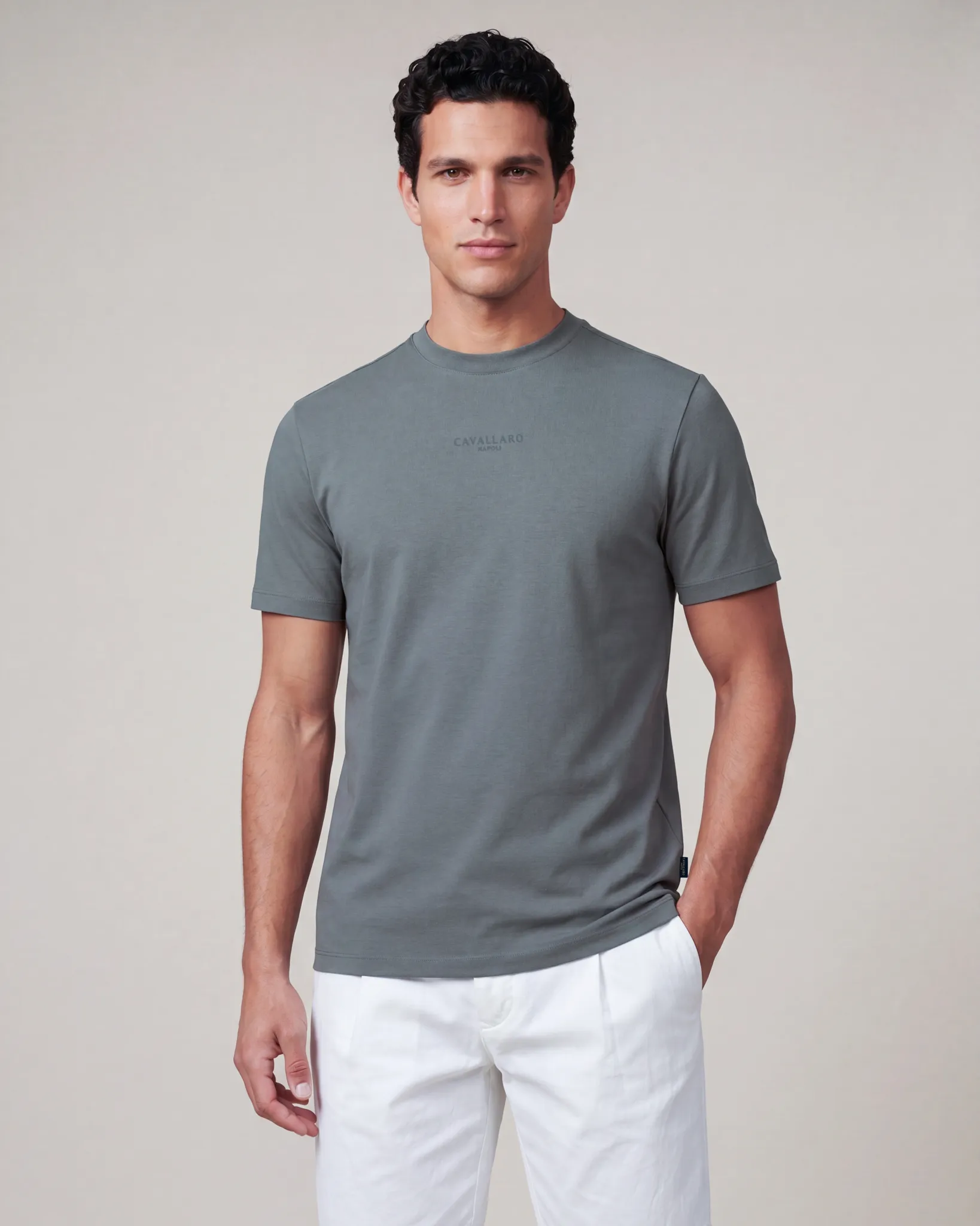 Cavallaro Luvati T-shirt Grijs 108571-001-XXL