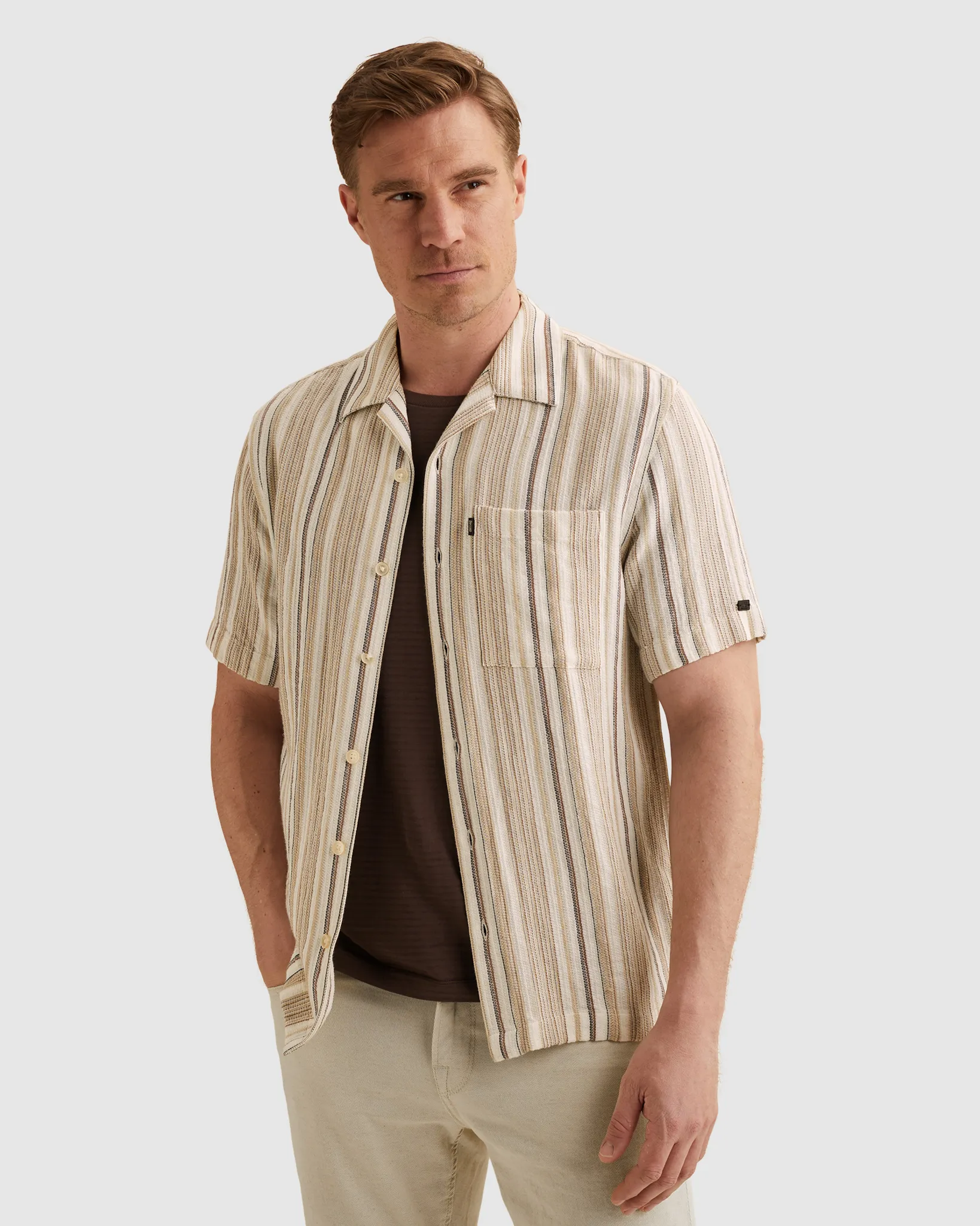 Vanguard Casual shirt Bruin 108575-001-L