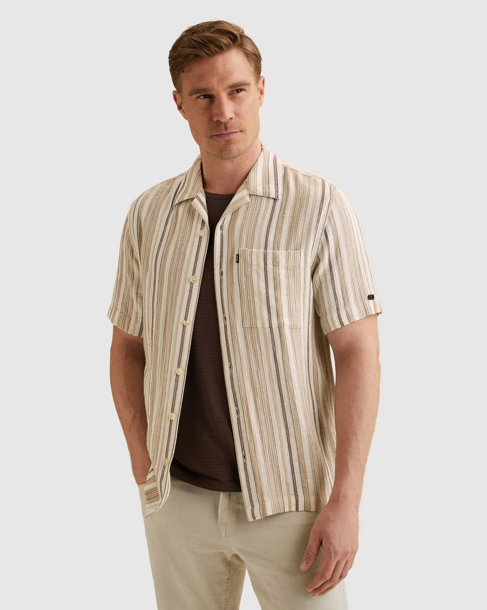 Vanguard Casual shirt Bruin 108575-001-L