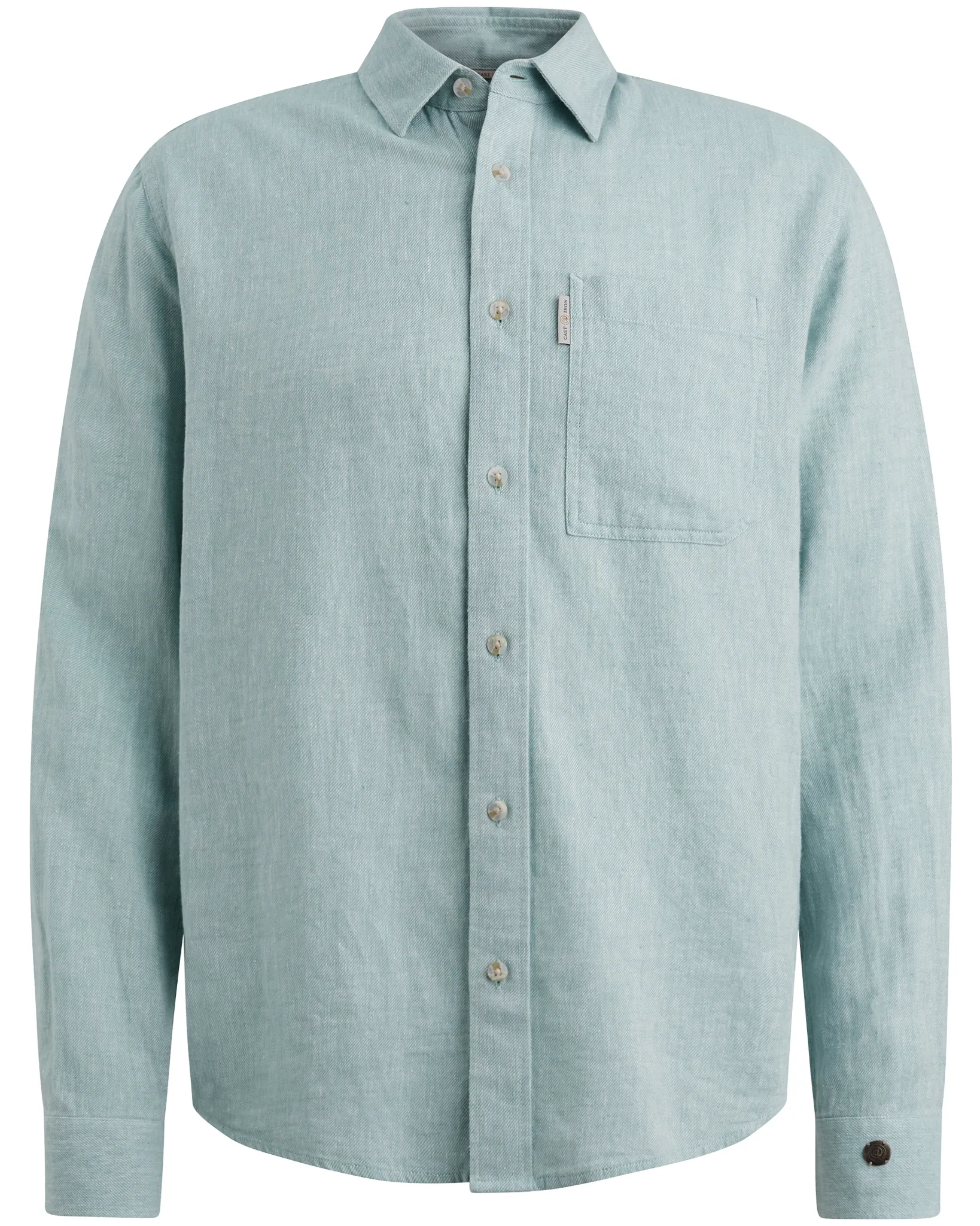 Cast Iron Casual Overhemd LM Blauw 108613-001-L