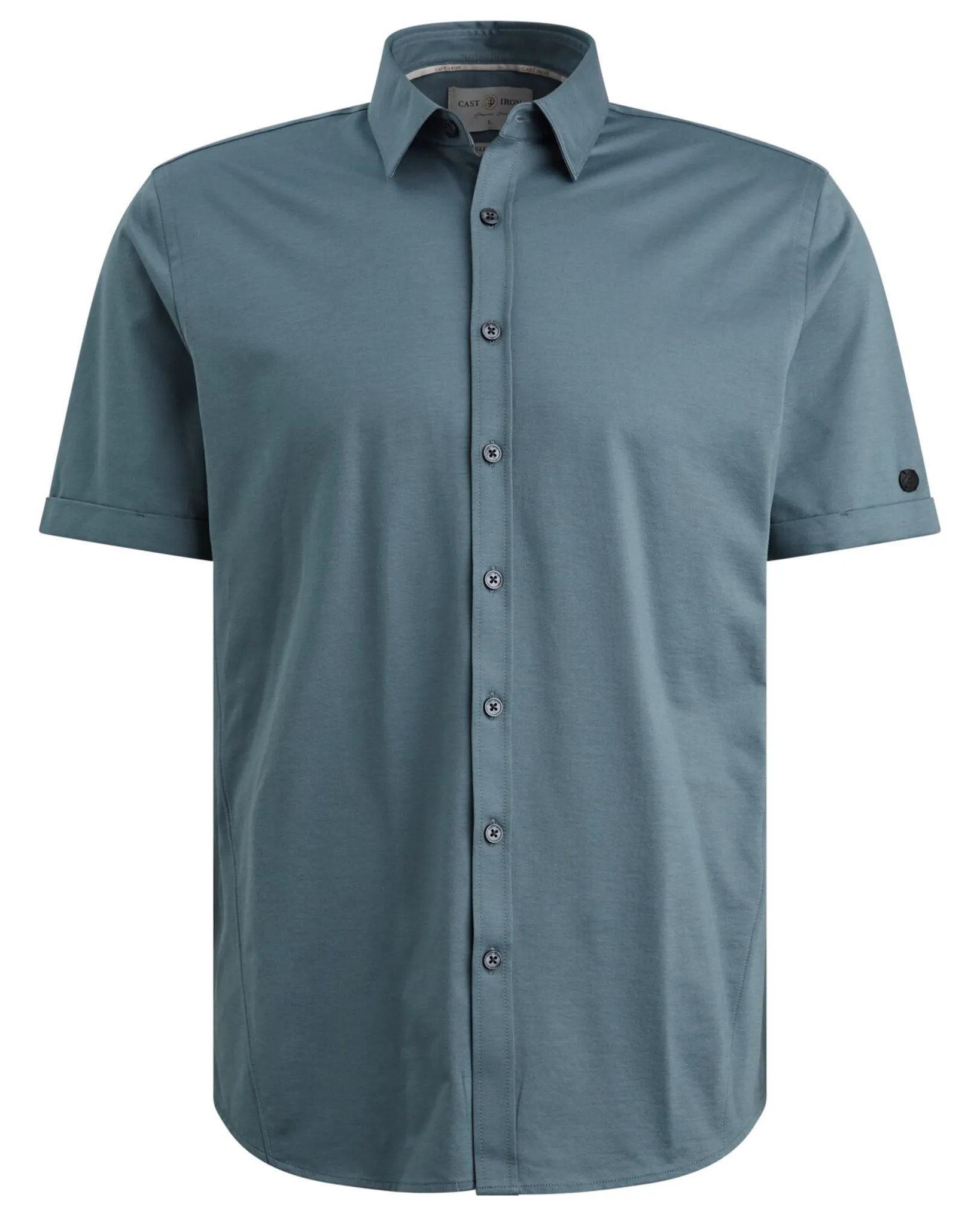Cast Iron Casual Overhemd Blauw 108618-001-L