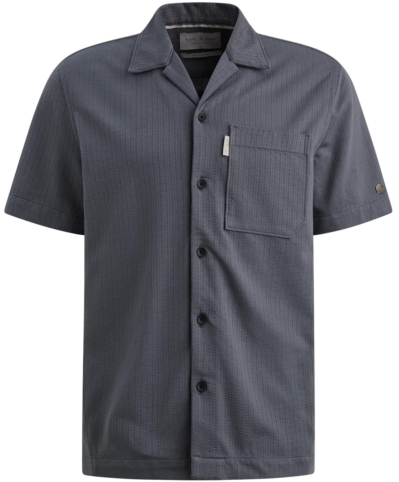 Cast Iron Casual Overhemd Grijs 108622-001-L