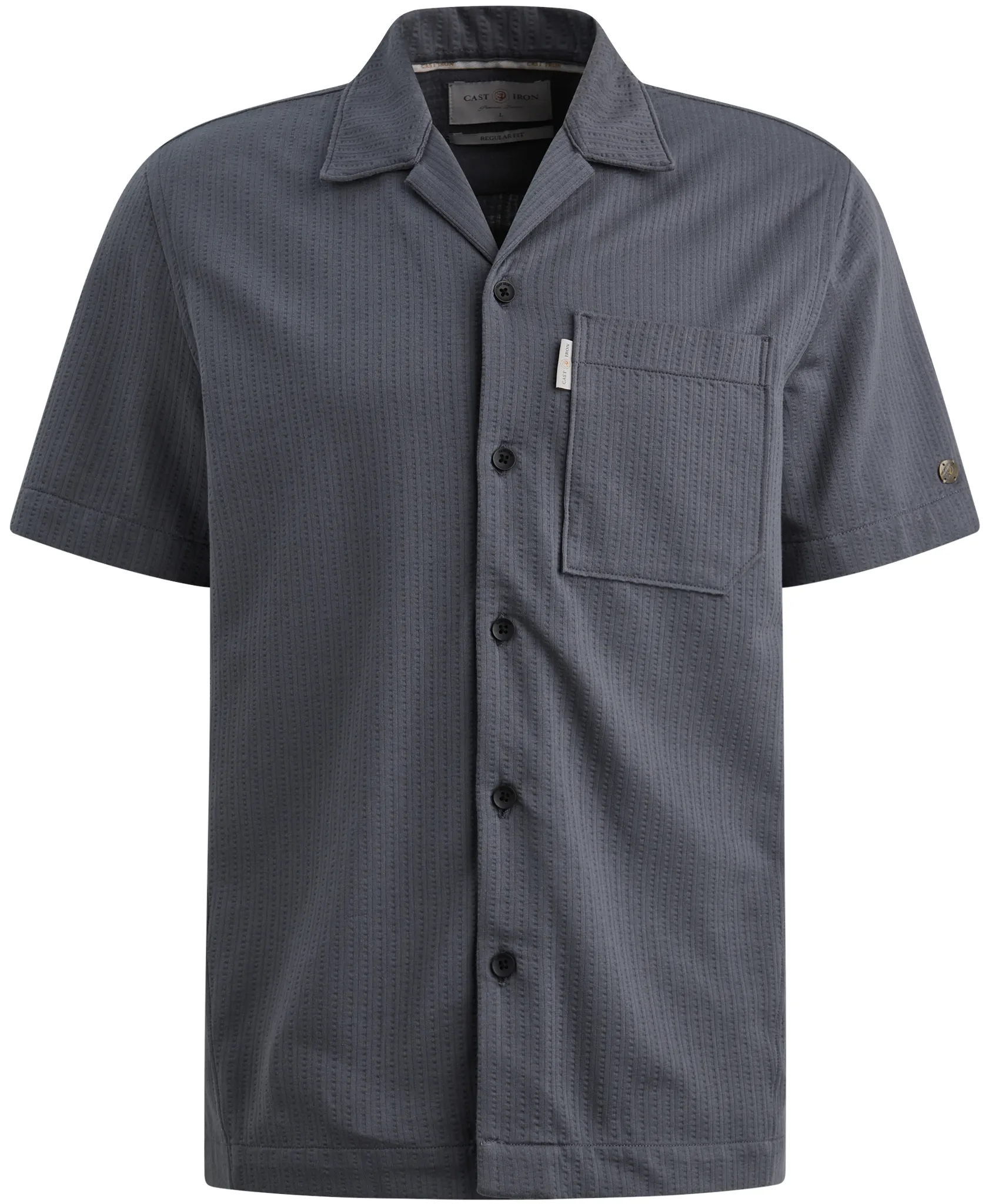 Cast Iron Casual Overhemd Grijs 108622-001-L