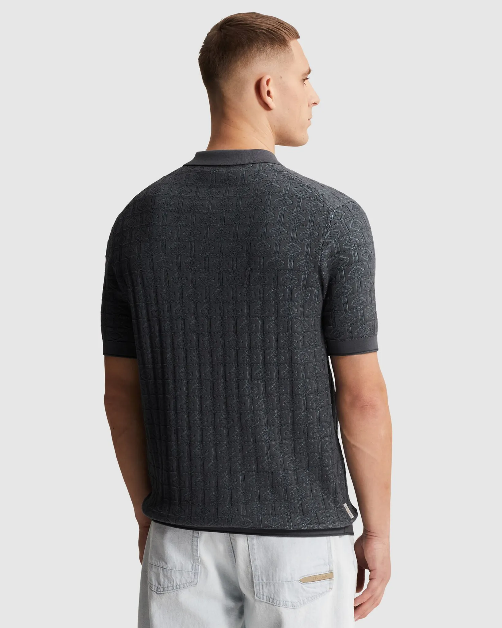 Cast Iron Polo Korte mouw Grijs 108624-001-L