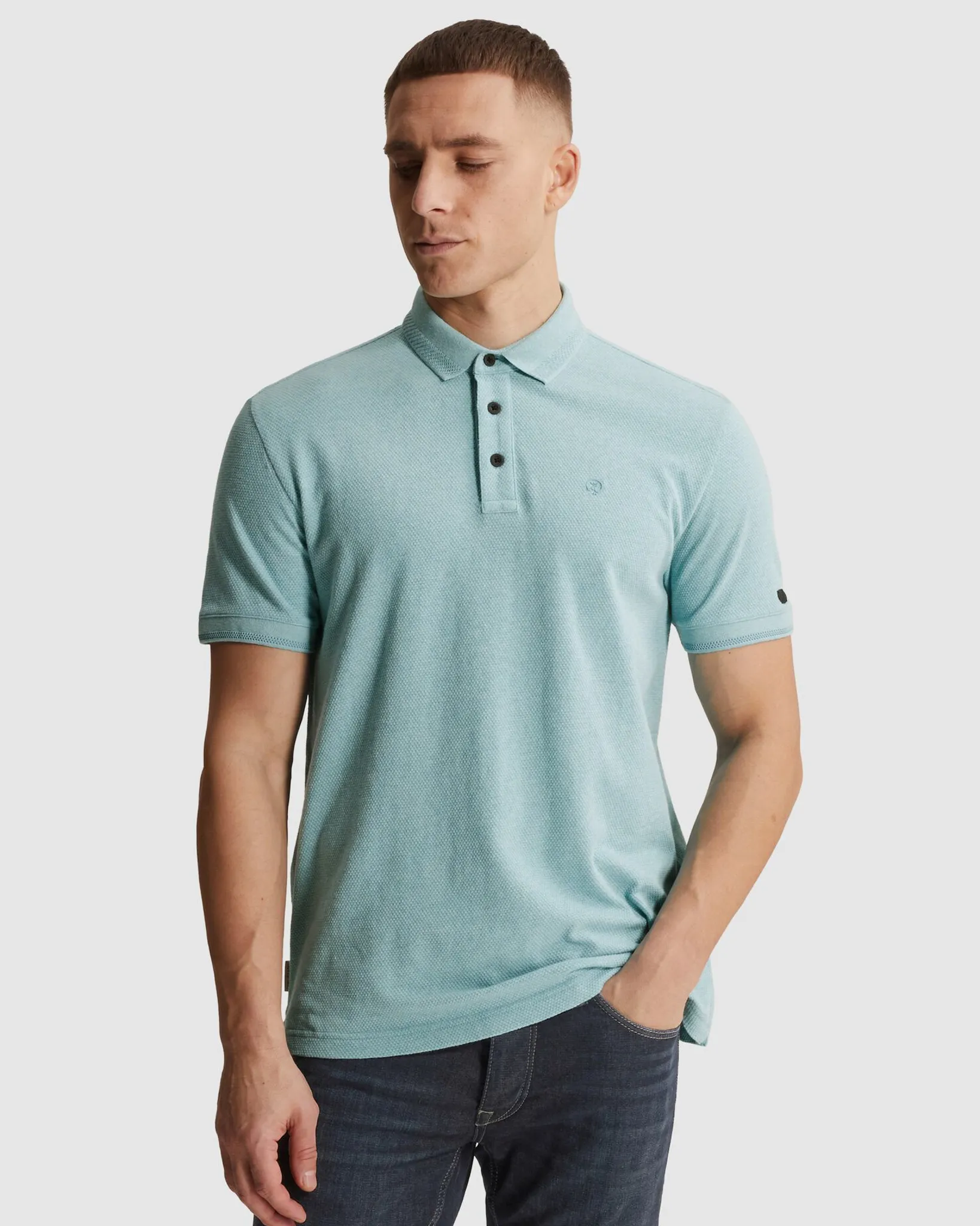 Cast Iron Polo Korte mouw Blauw 108625-001-L