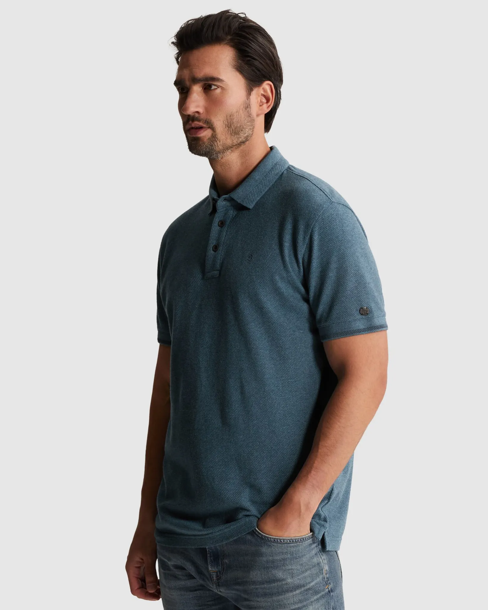 Cast Iron Polo Korte mouw Grijs 108627-001-L