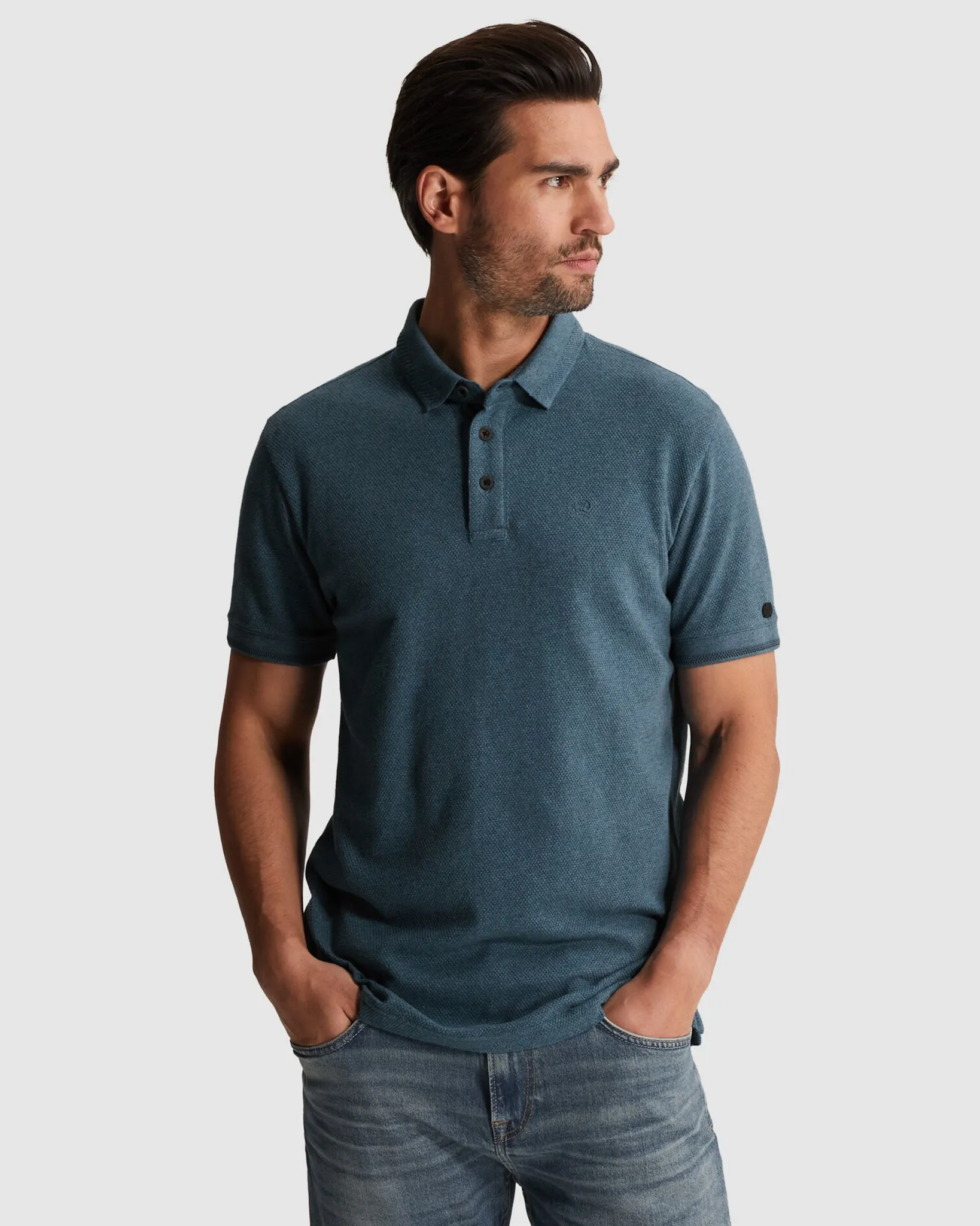 Cast Iron Polo Korte mouw Grijs 108627-001-L