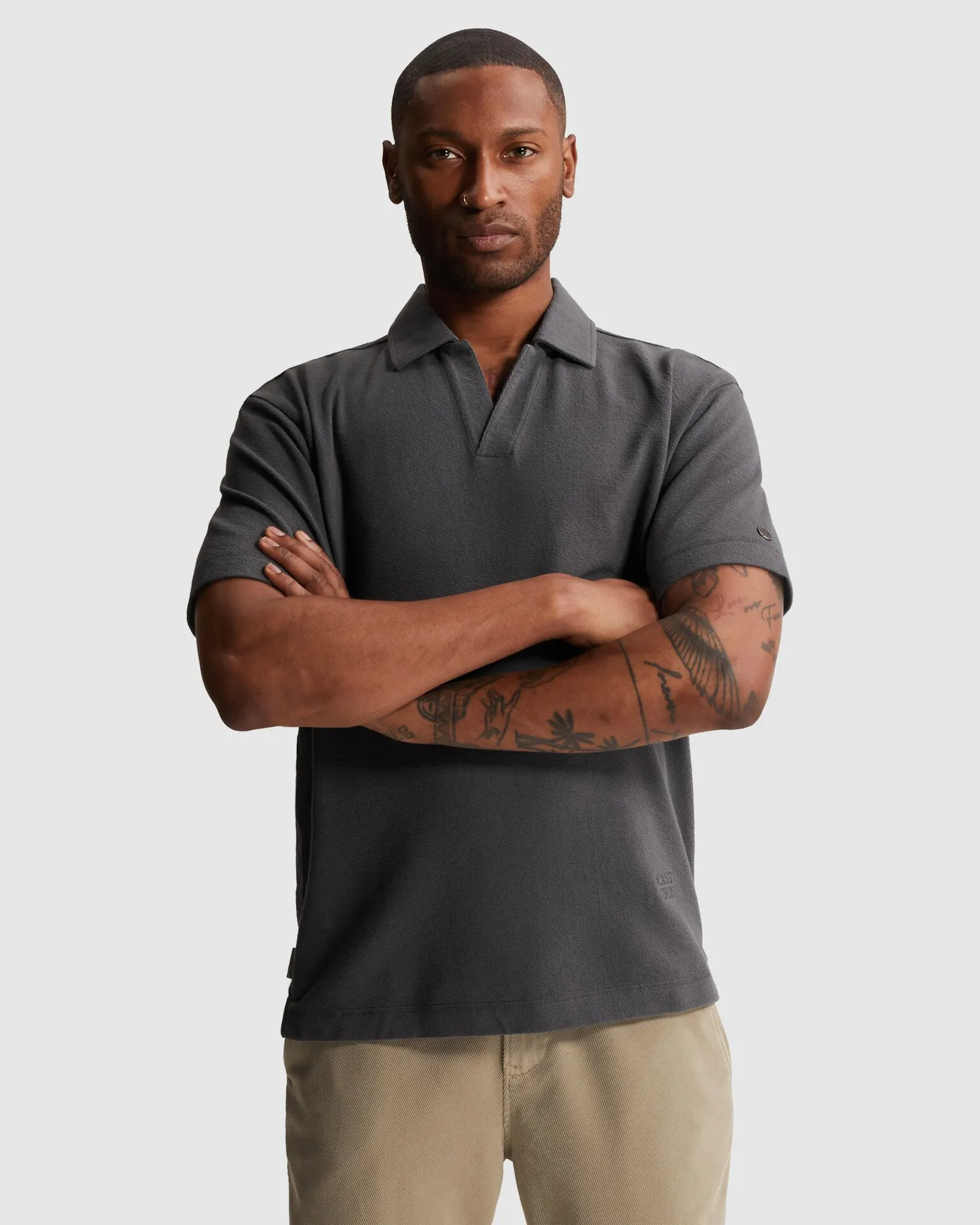 Cast Iron Polo Grijs 108631-001-L