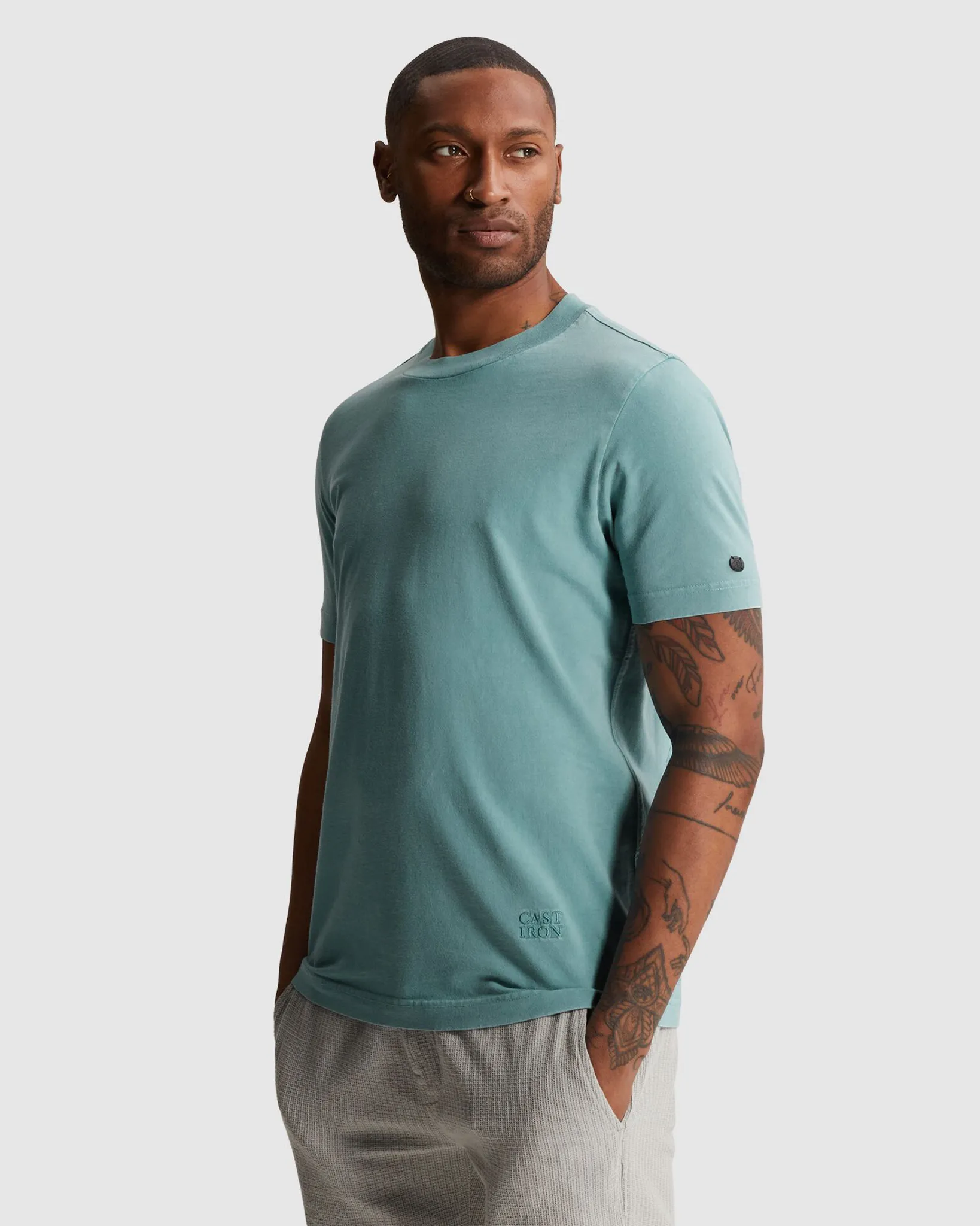 Cast Iron T-shirt Blauw 108634-001-L