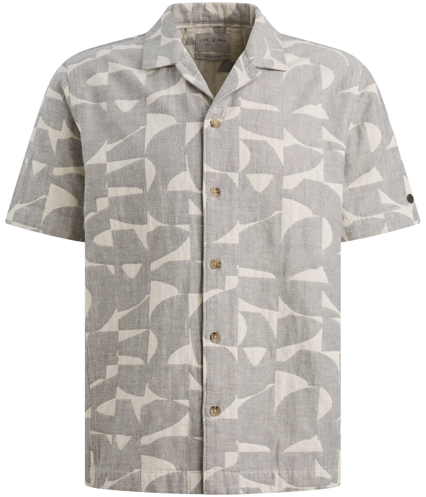 Cast Iron Casual Overhemd Grijs 108645-001-L