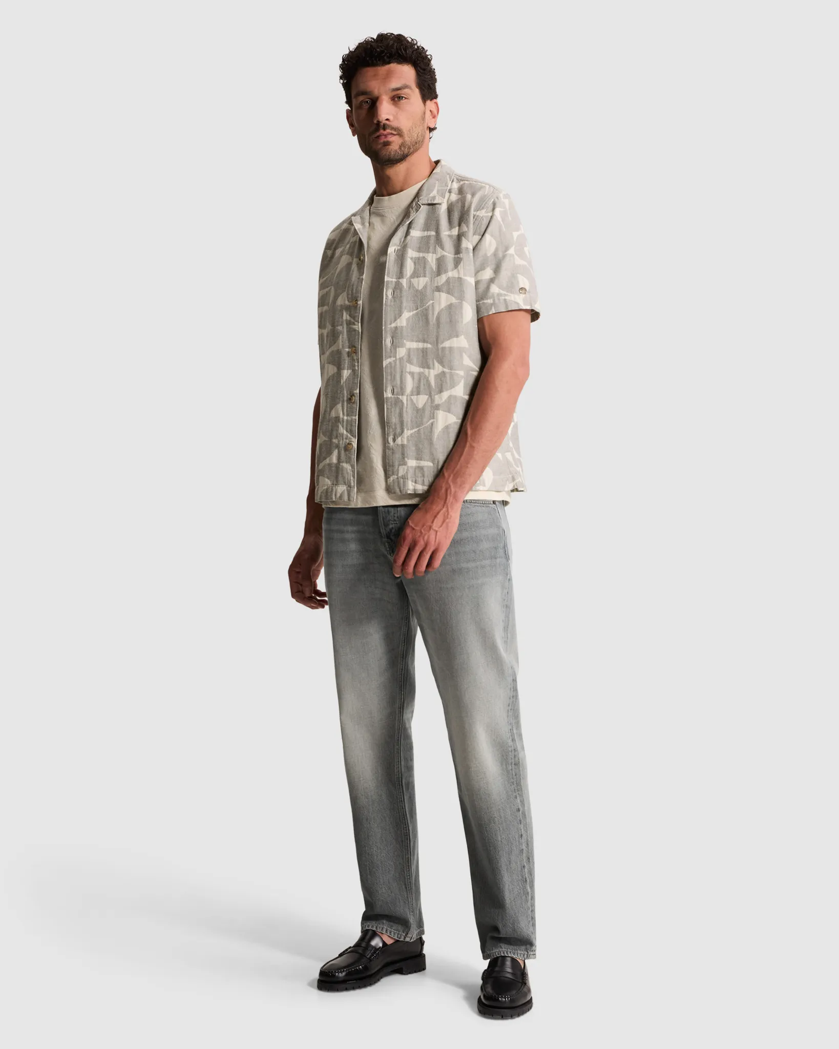 Cast Iron Casual Overhemd Grijs 108645-001-L