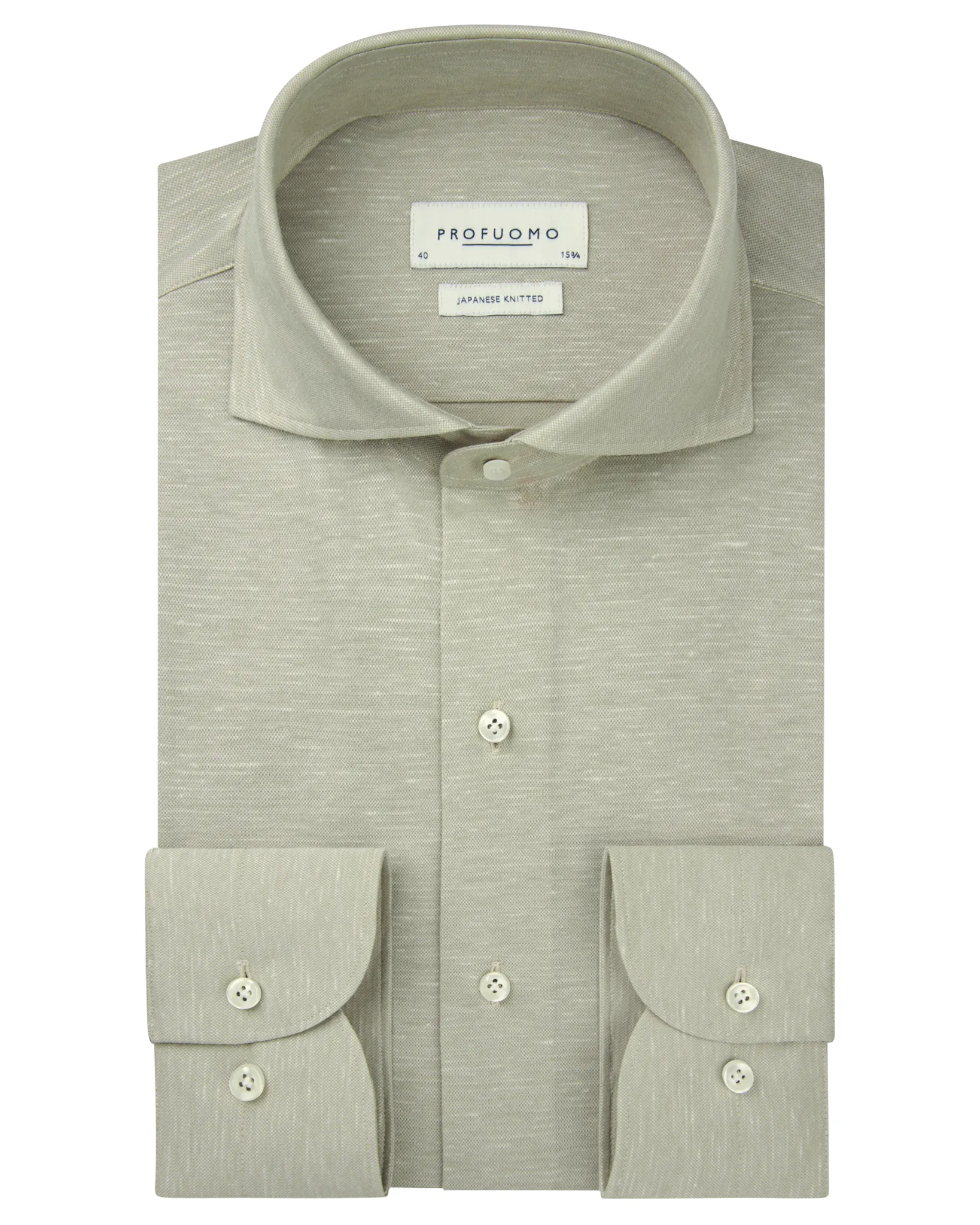 Profuomo Japanese Linnen Overhemd Beige 108874-001-39